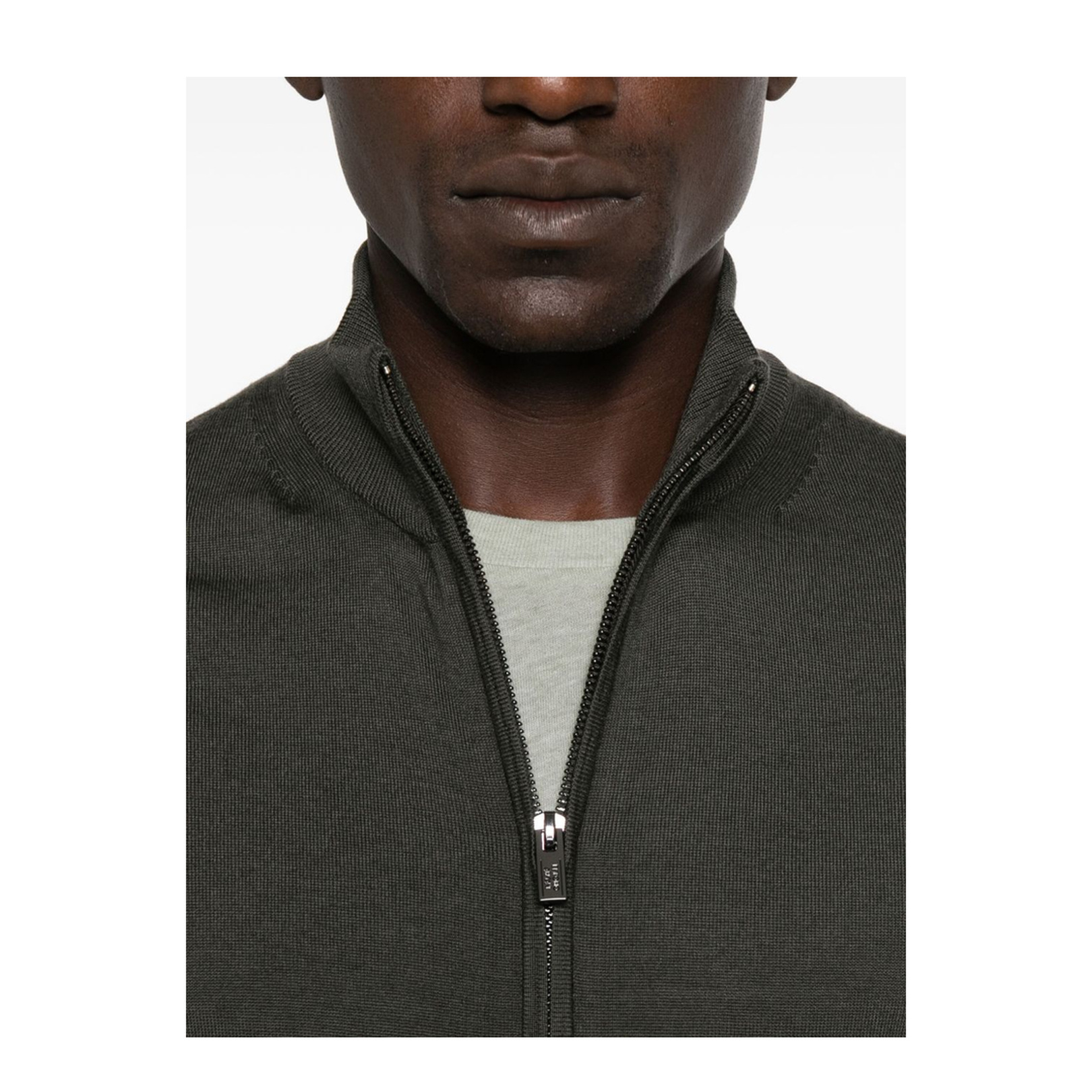 High Neck Zip Fastening Sweater - Image 2