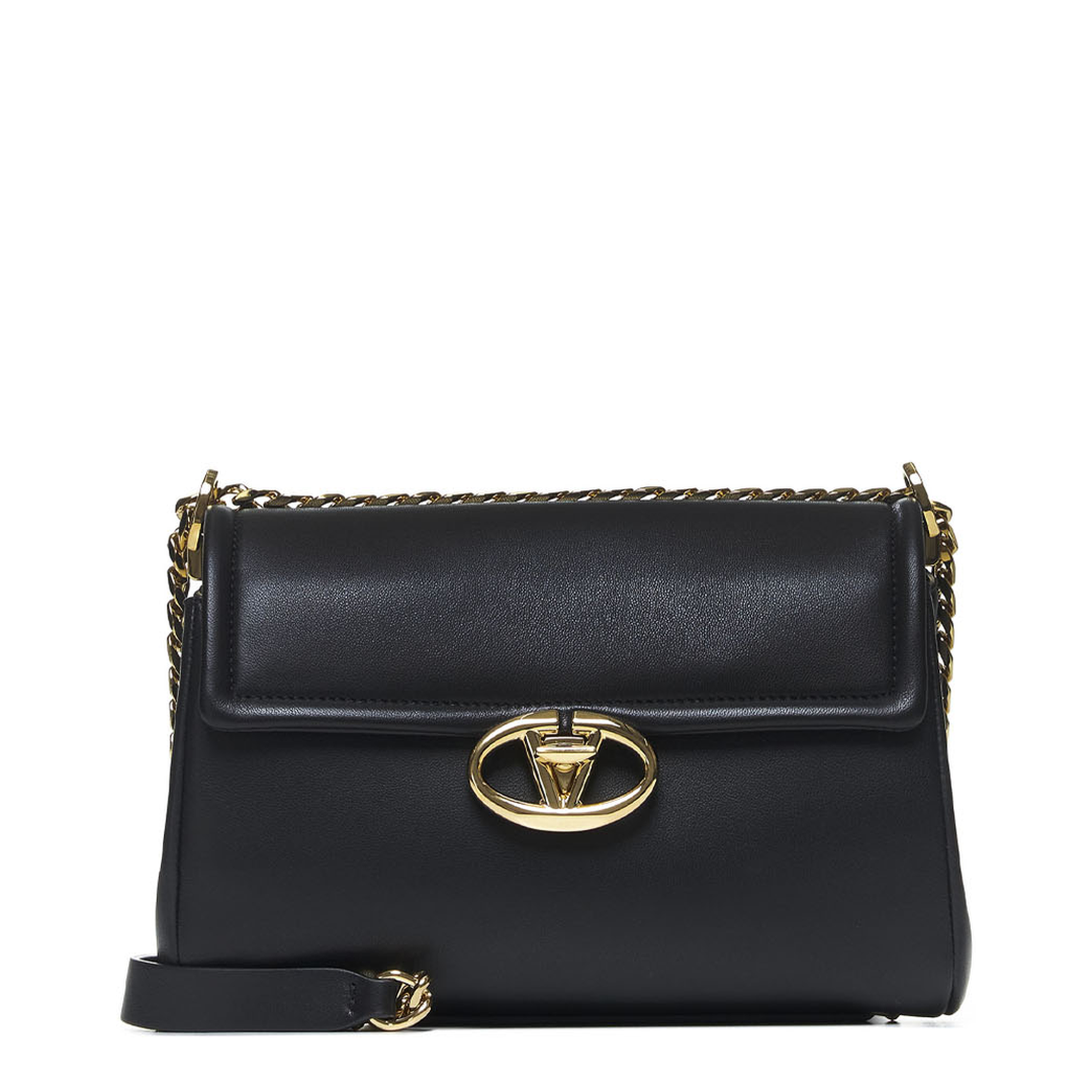 Locò Small Calfskin Shoulder Bag - Black - Image 1