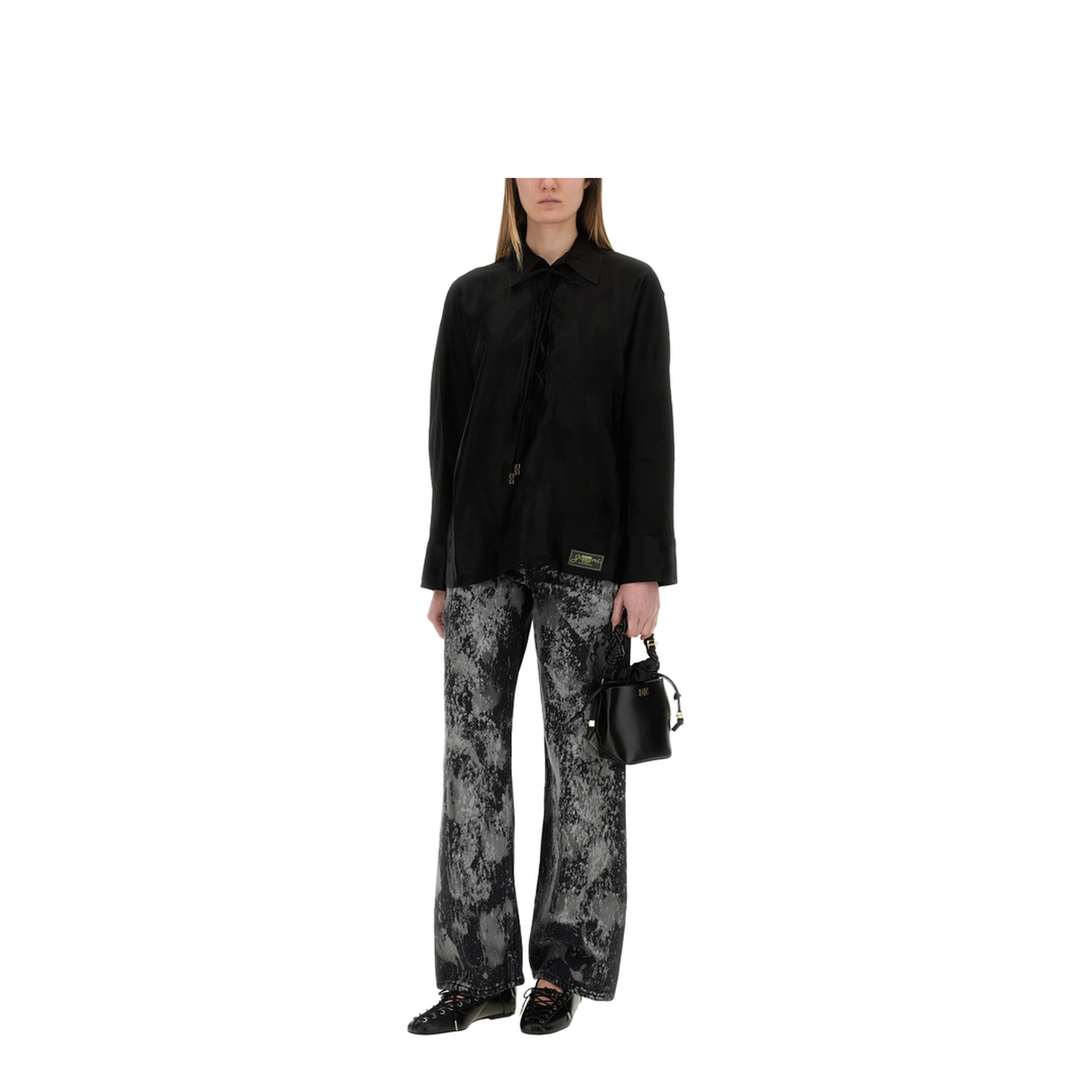 Jacquard Satin Shirt - Image 2