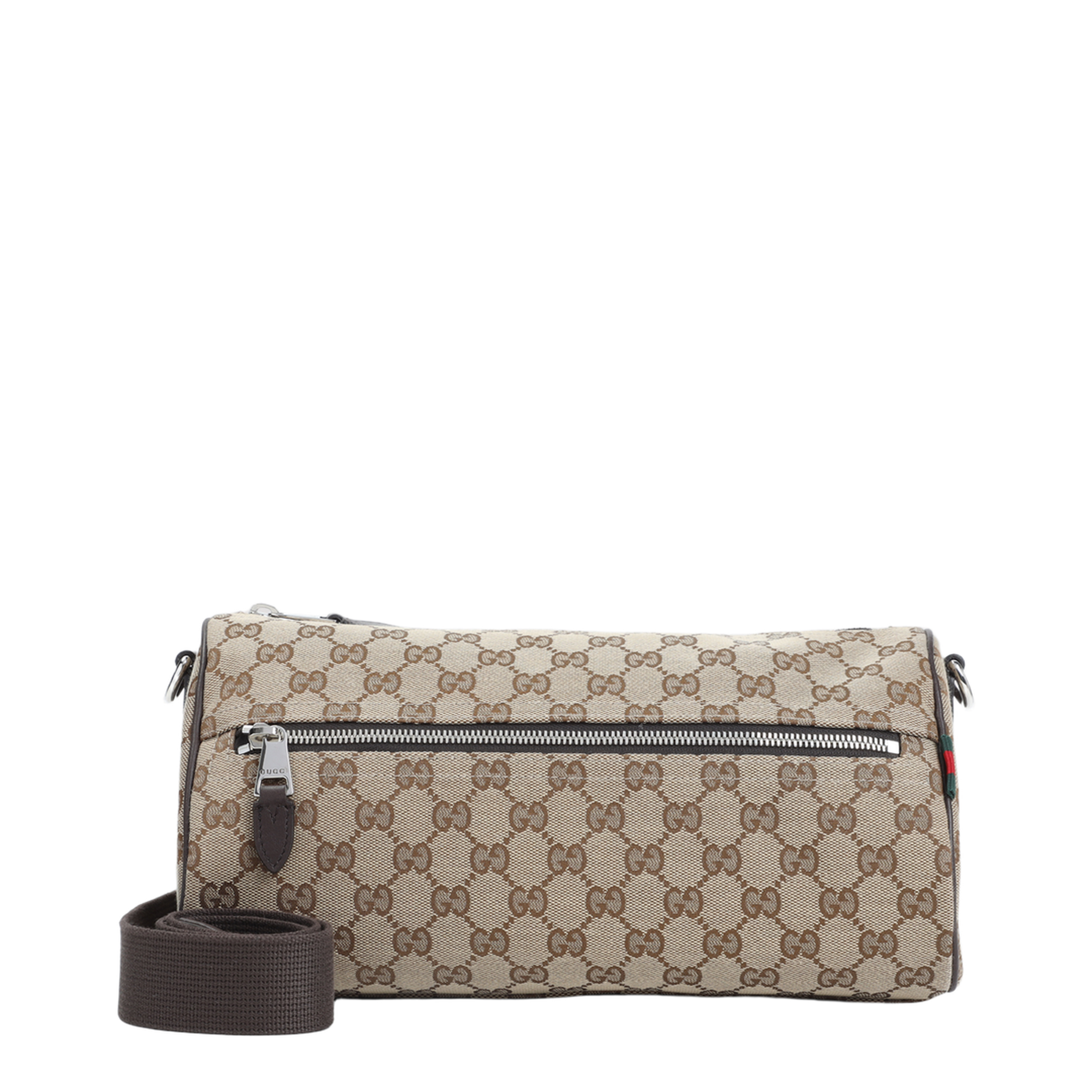 GG Canvas Small Canvas Boston Bag - Beige/Dark Brown - Image 3