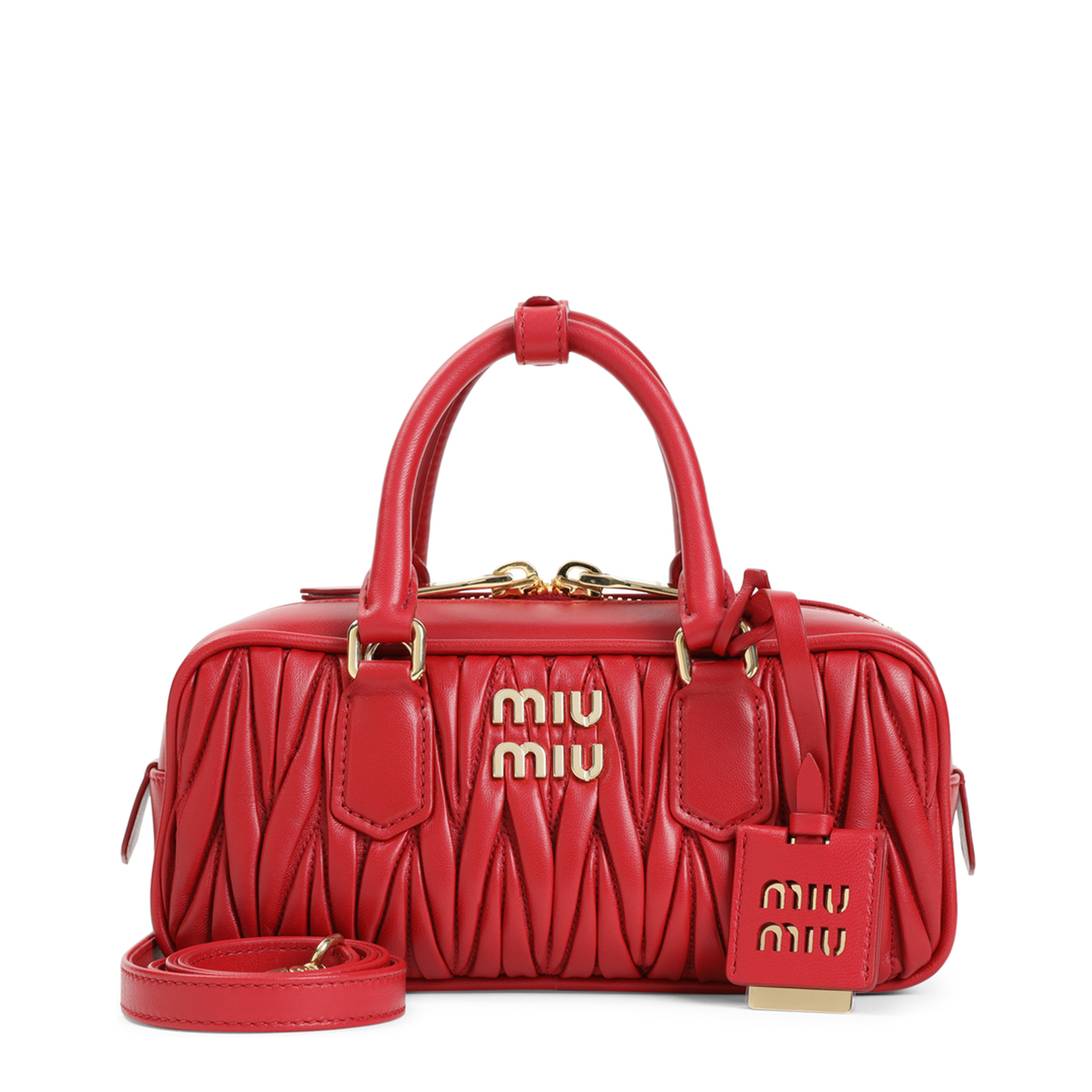 Arcadie Matelassé Handbag Leather Red - Image 2