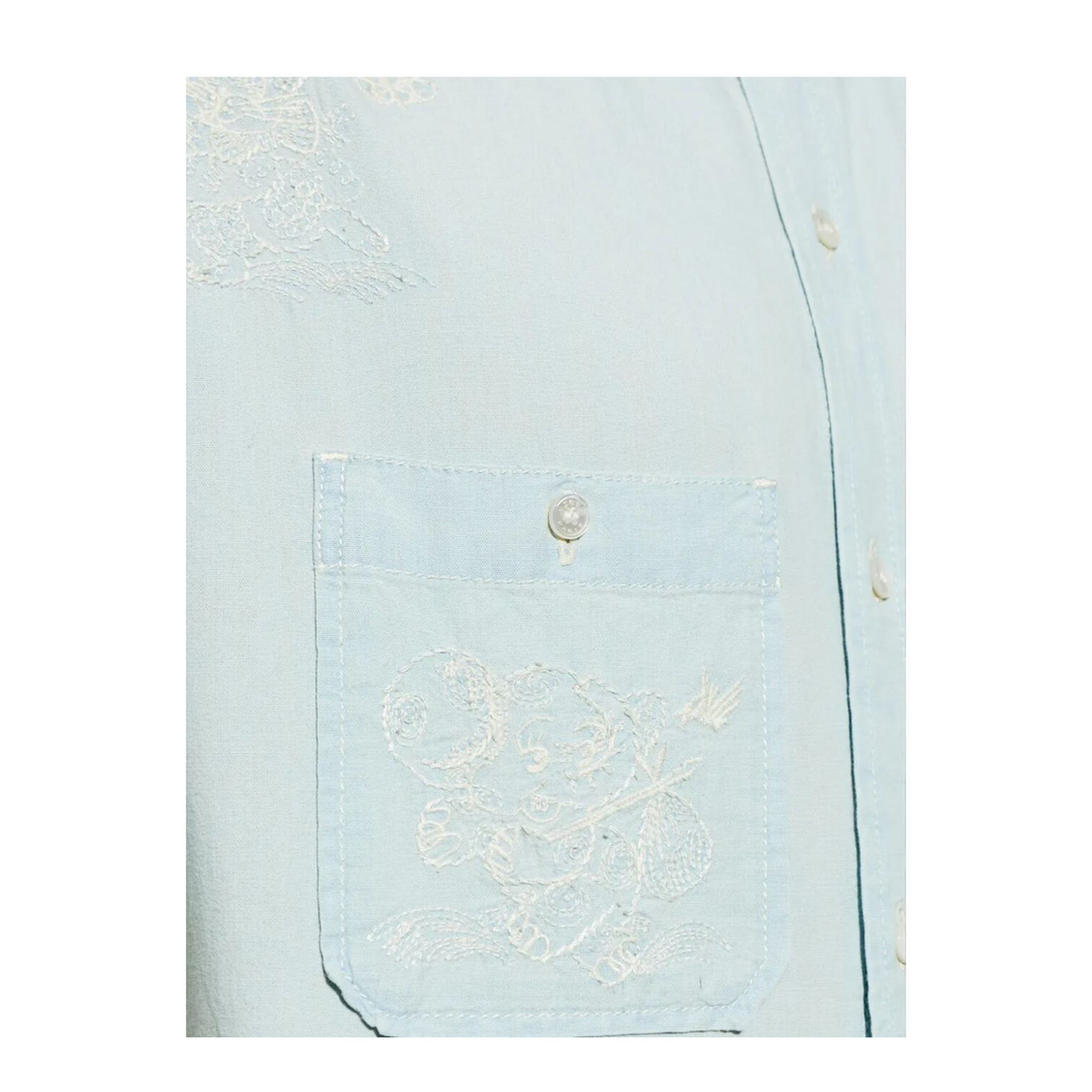 Cartoon Embroidered Short Sleeve Shirt - Image 5