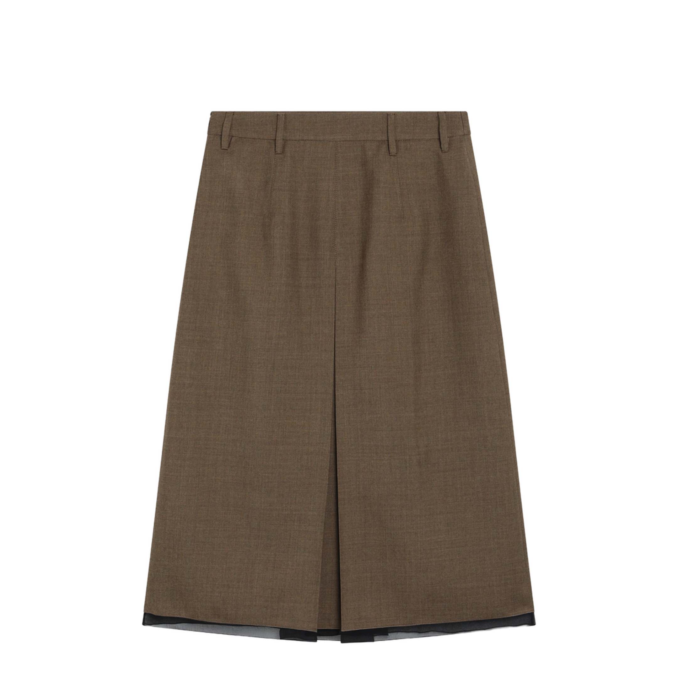 Tobacco-colored wool skirt - Image 2