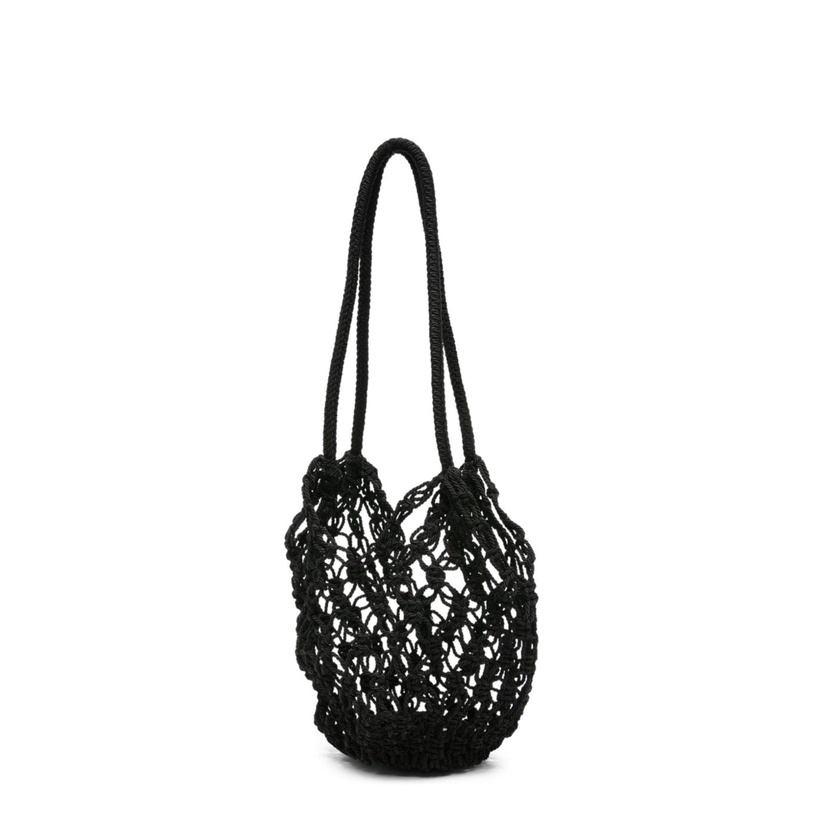 Cassandre Large Crochet Tote Bags - Black - Image 5