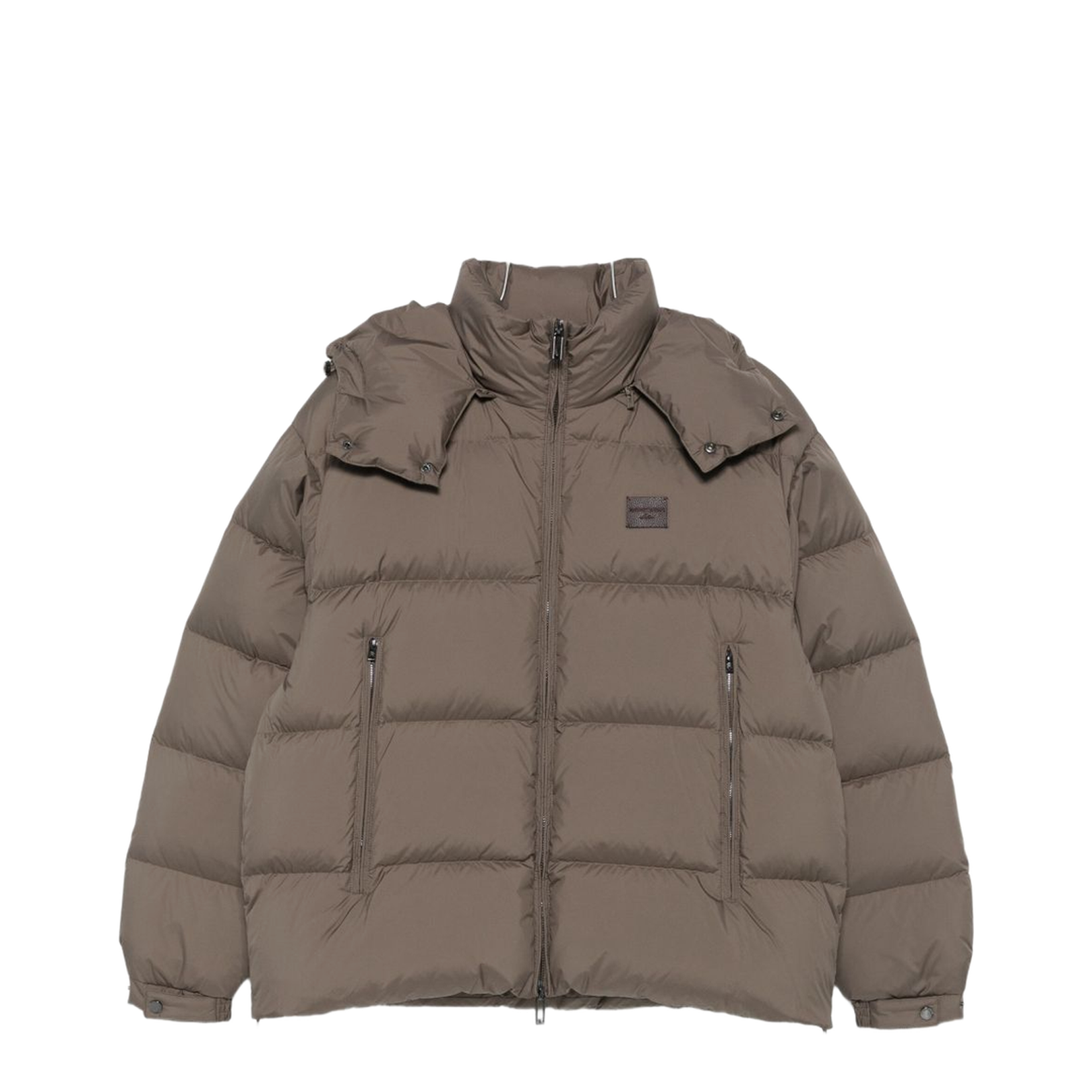 Water-repellent, quilted ripstop nylon hooded down jacket - Image 1