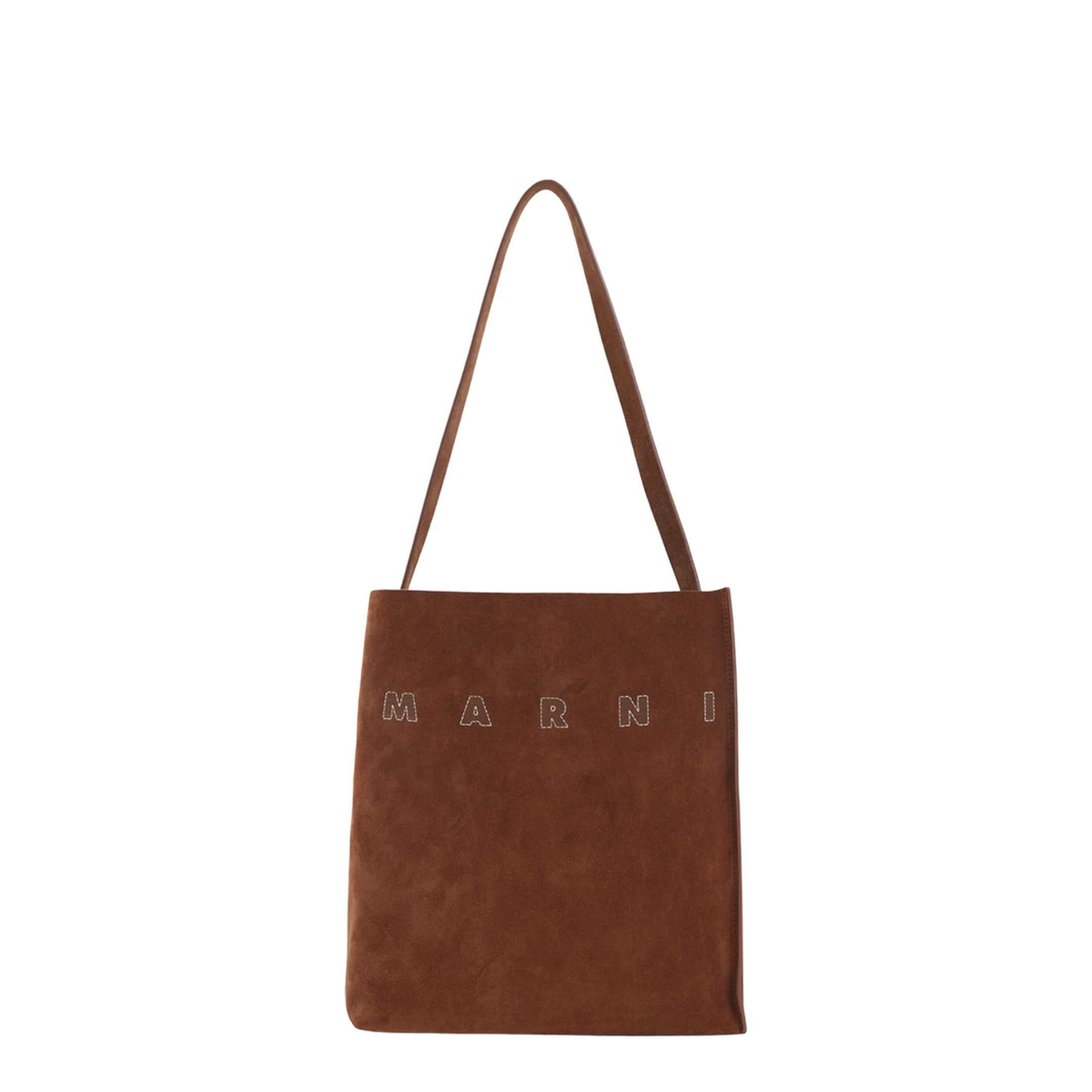 Small Museo Calf Suede Shoulder Bag - Brown - Image 3