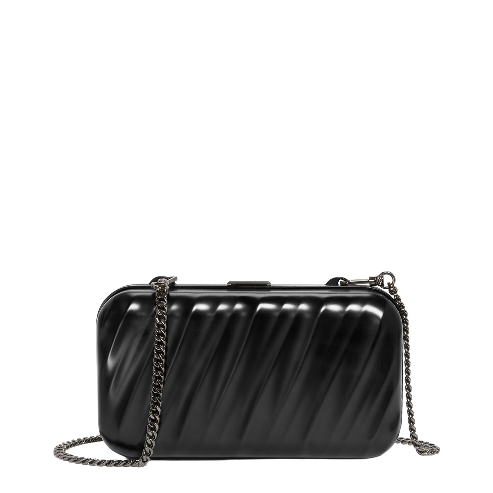 19 Degree Aluminum Minaudiere Clutch - Matte Black - Image 1
