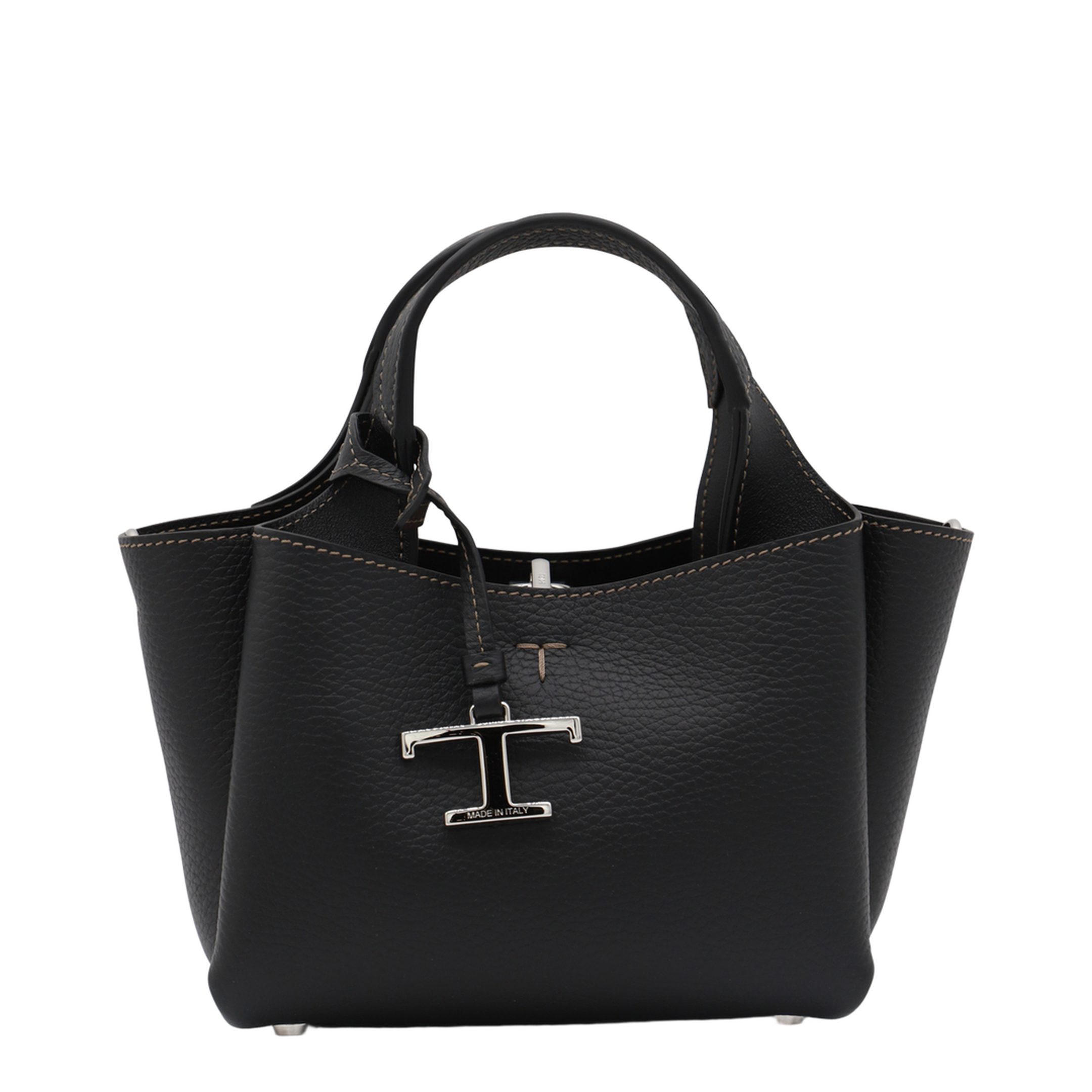 Micro Calfskin Handbag - Black - Image 1