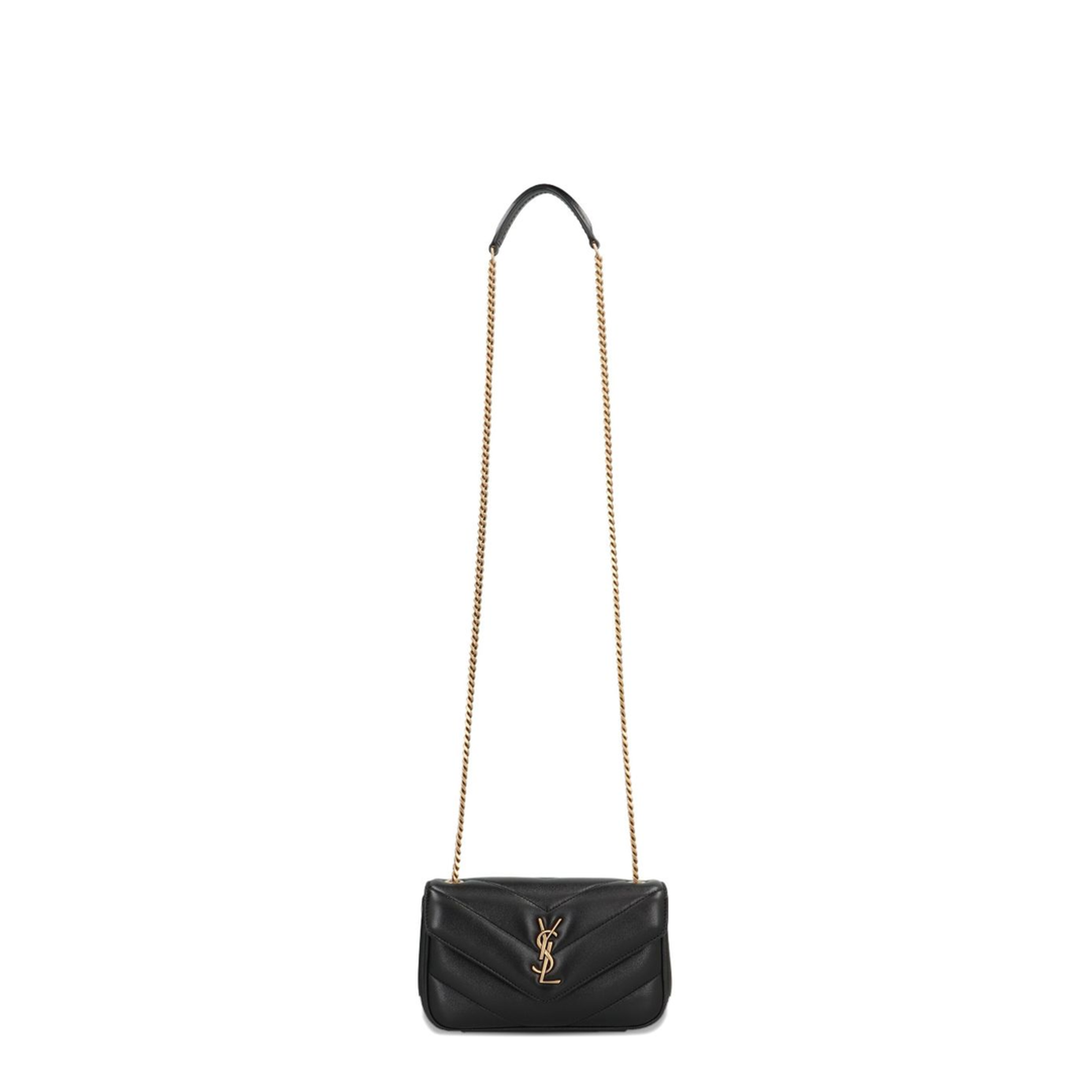 Loulou Mini Chain Bag in Black - Image 2