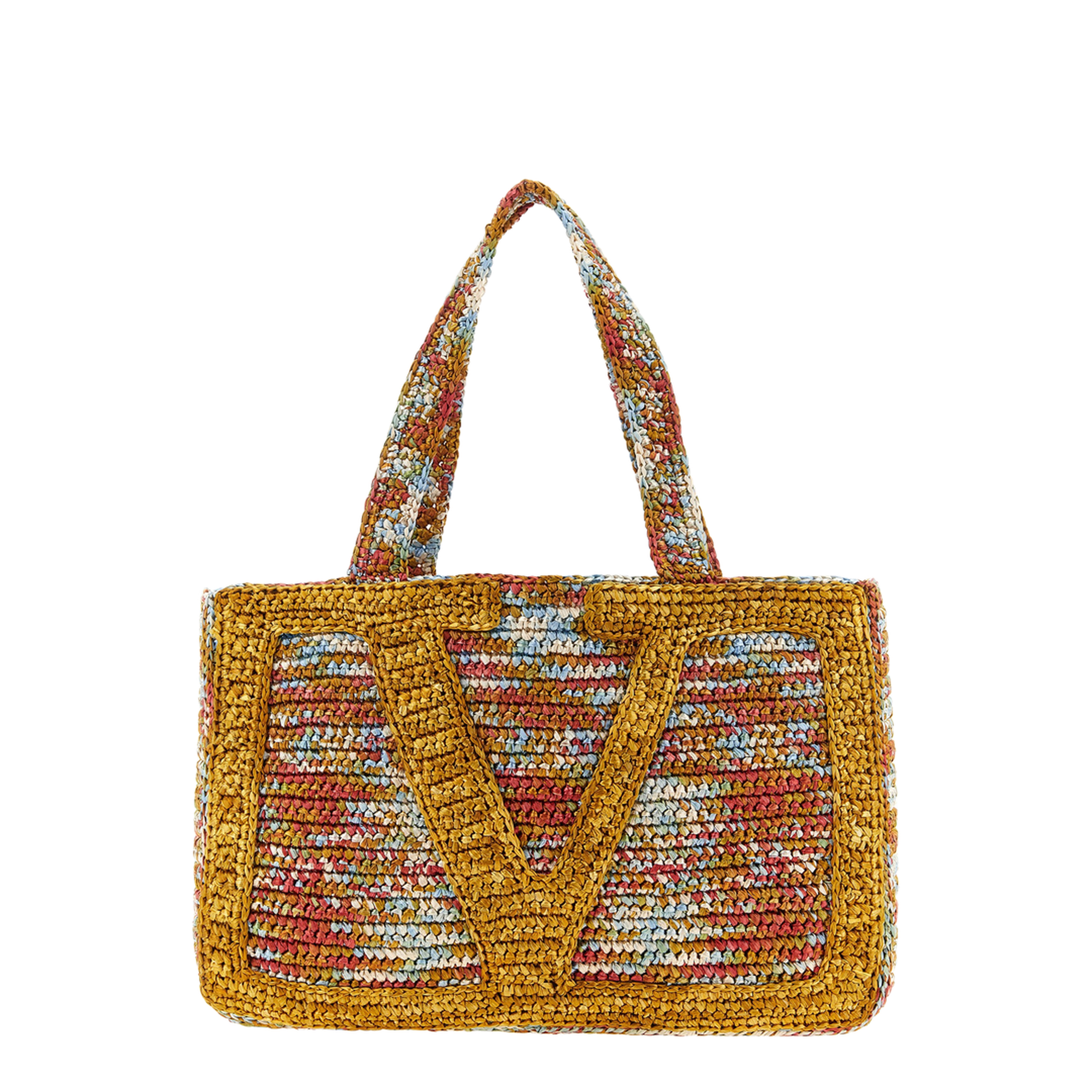 Viva Superstar Big Woven Tote Bag - Orange - Image 1