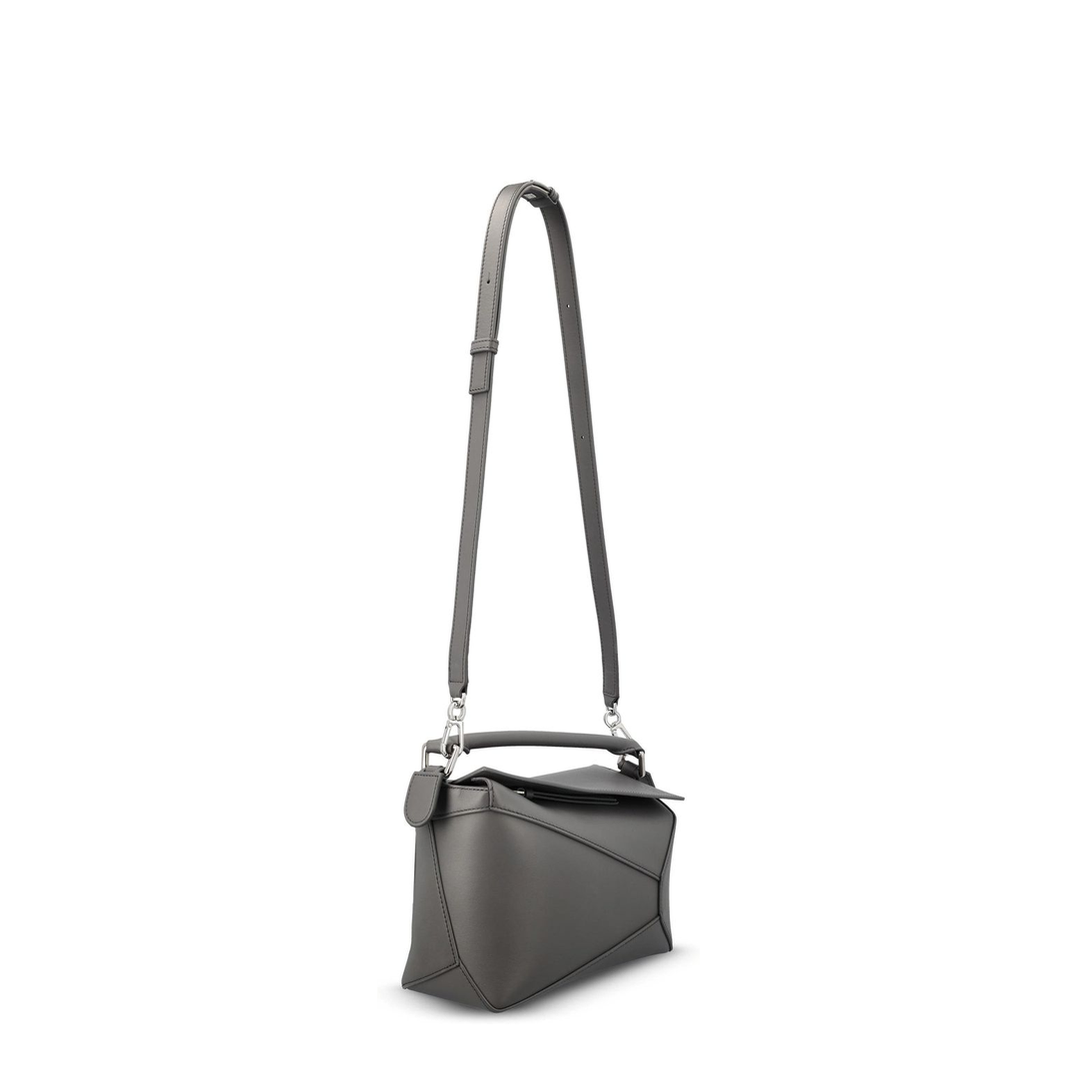 Small Puzzle Edge bag in classic calfskin - Slate/Grey - Image 6