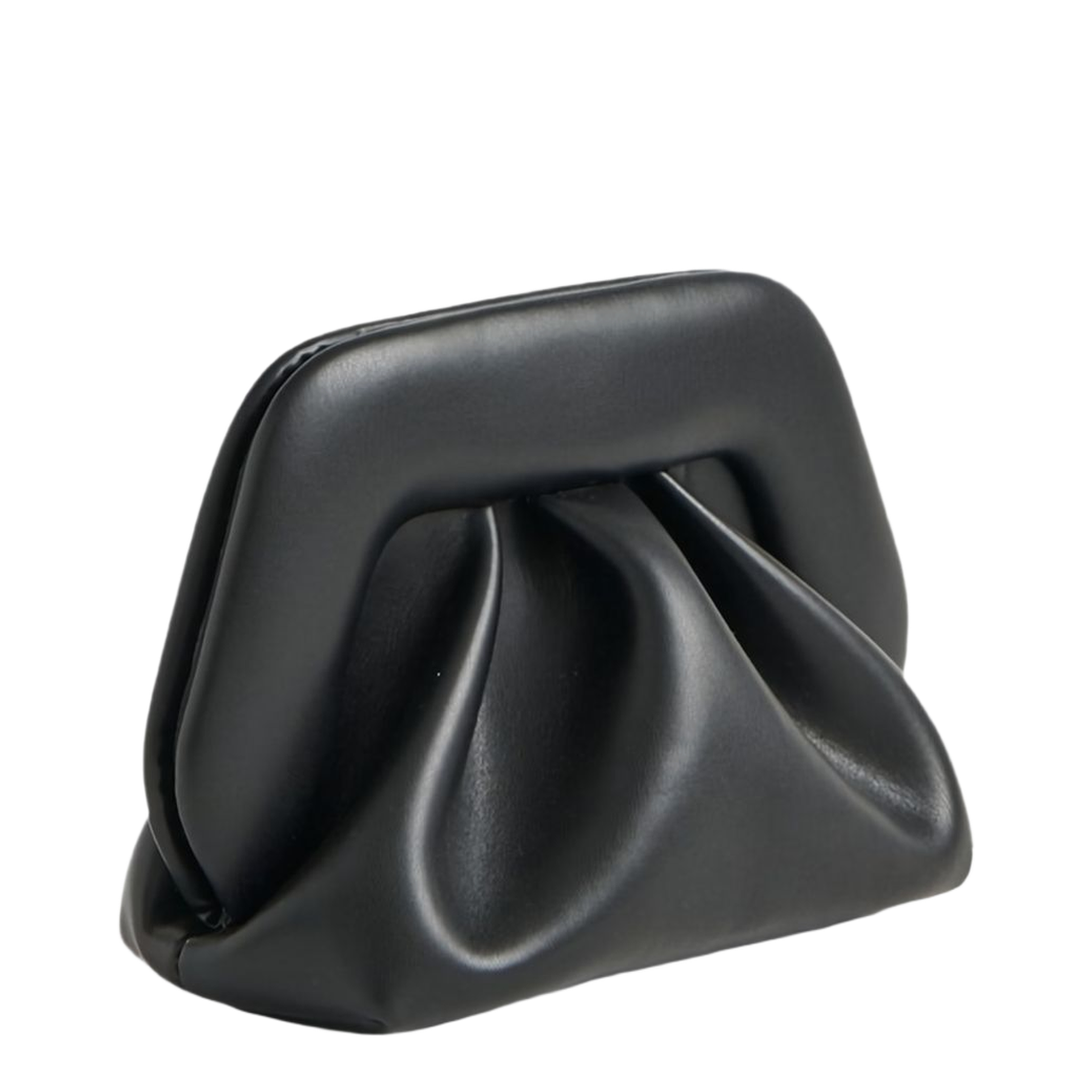 Bios Small Vegan Fabric Clutch Bag - Jet Black - Image 3