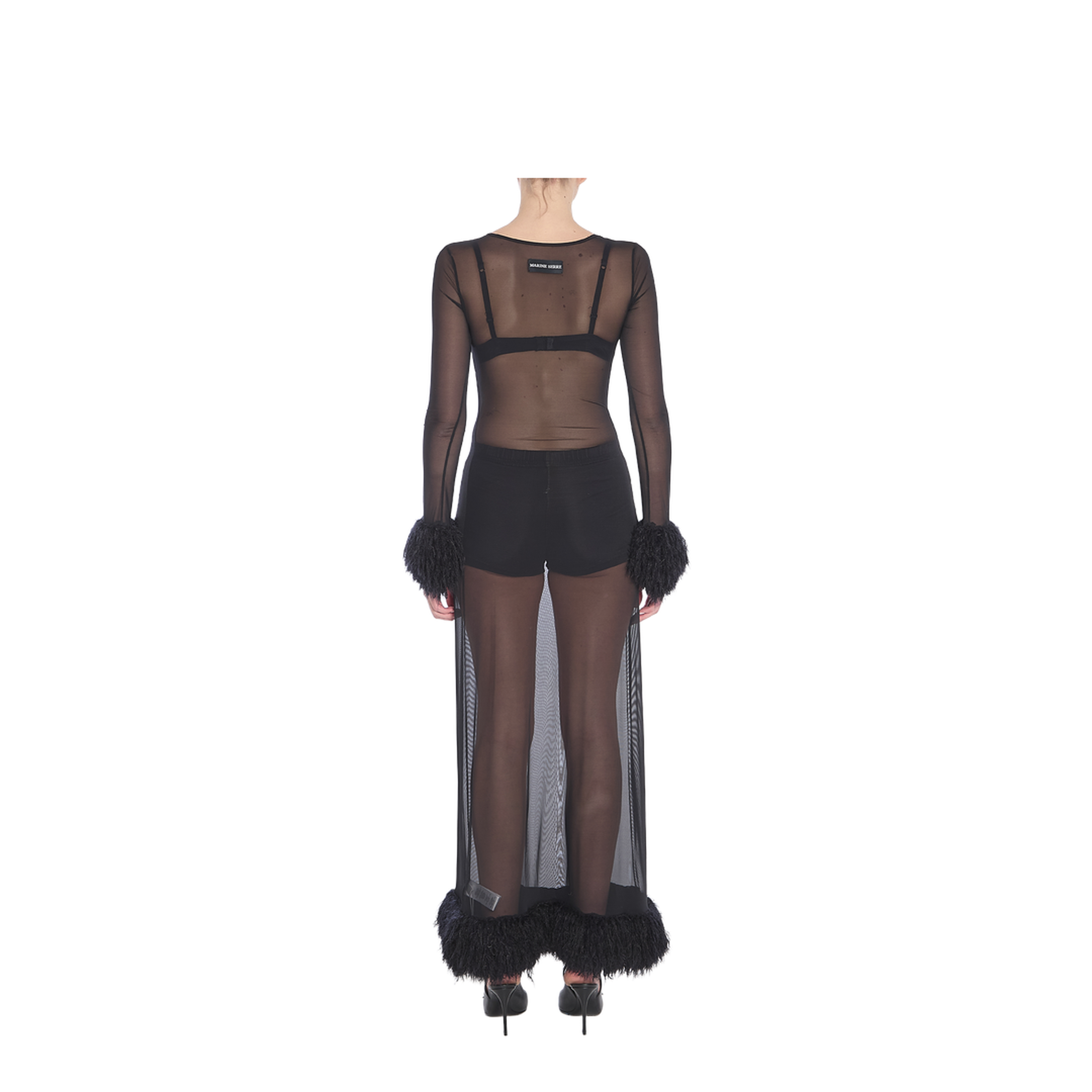 Mesh Jersey Long Dress - Image 4