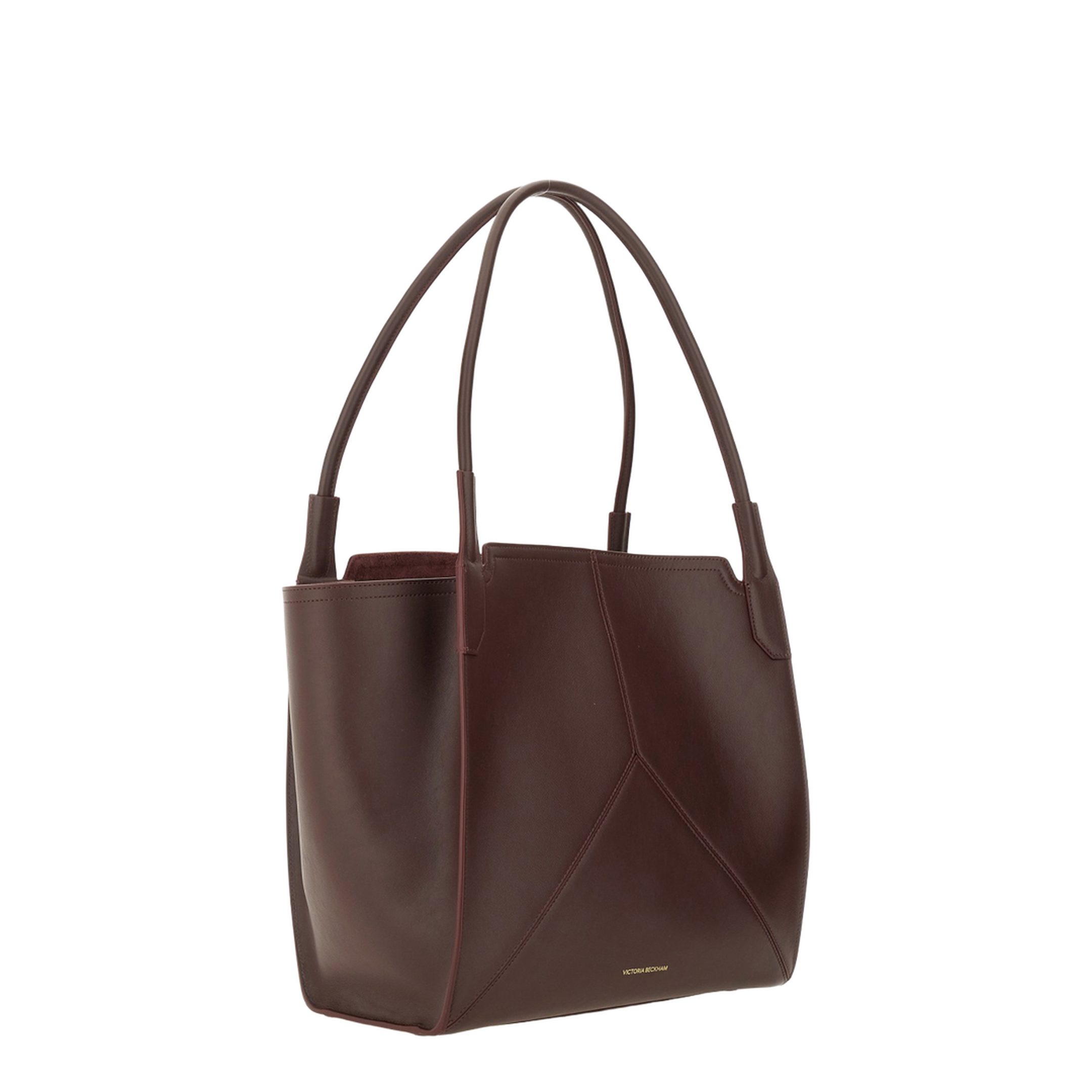 Victoria Calf Leather Tote Bag - Burgundy - Image 4