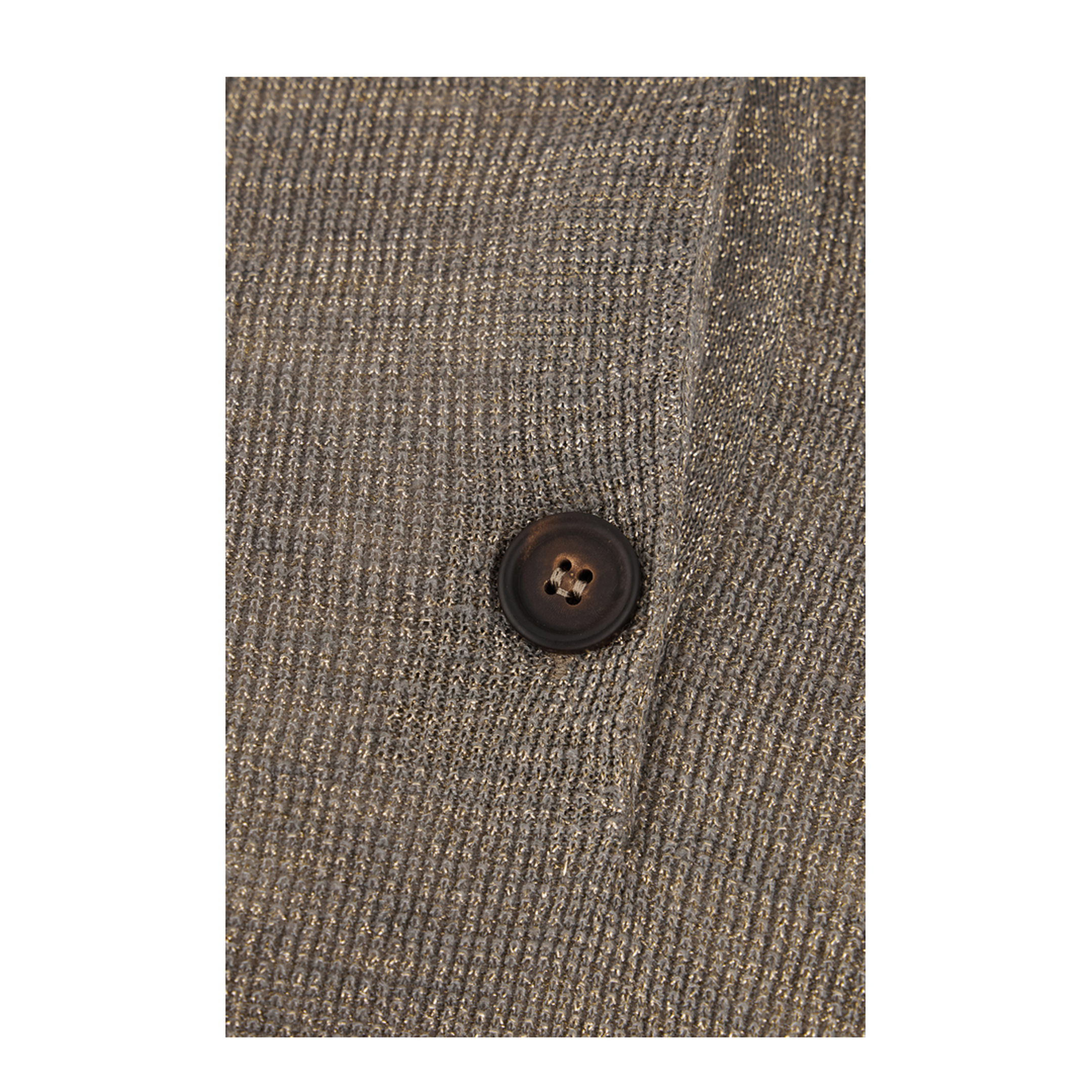 Dove Grey Linen Blend Polo Shirt - Image 3