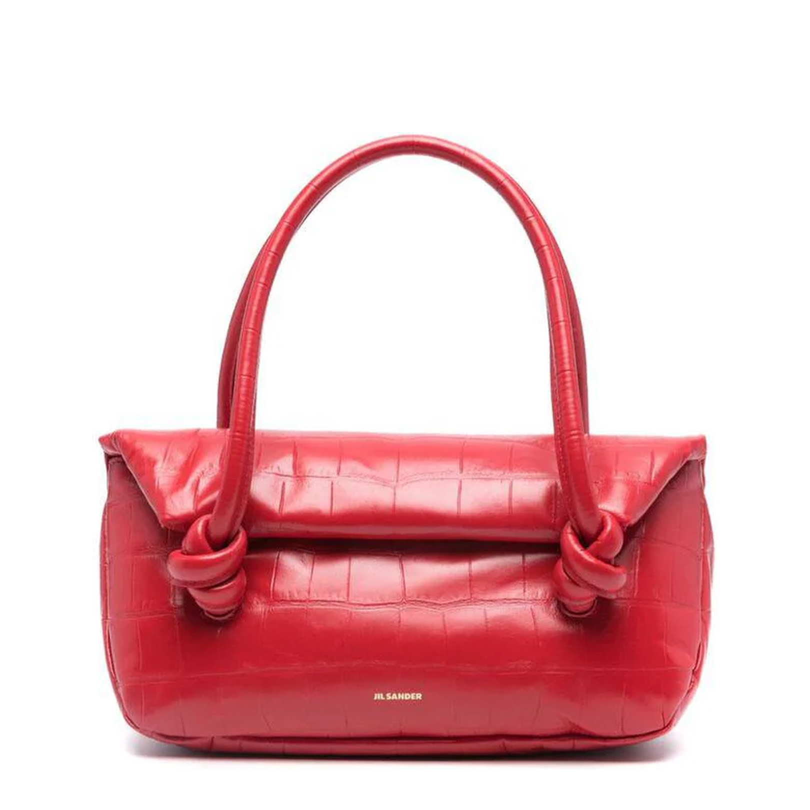 Embossed Crocodile Effect Handbag - Image 1
