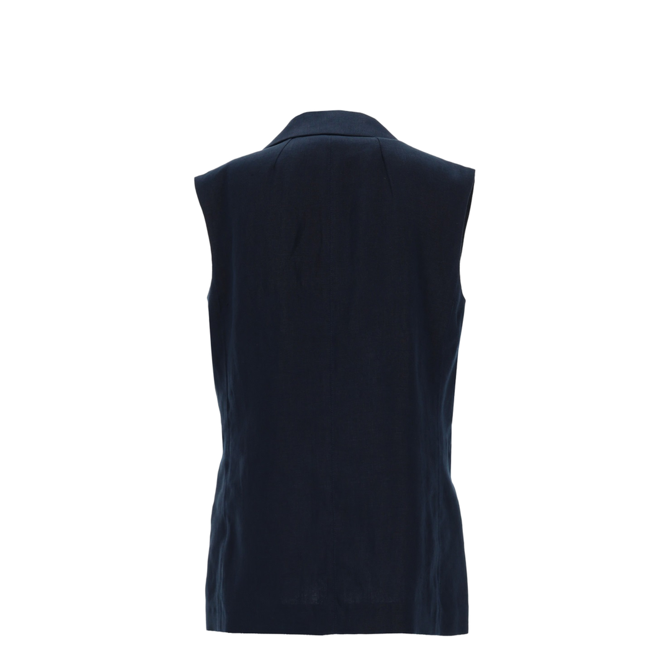 Double-Breasted Linen Mat Vest - Image 2