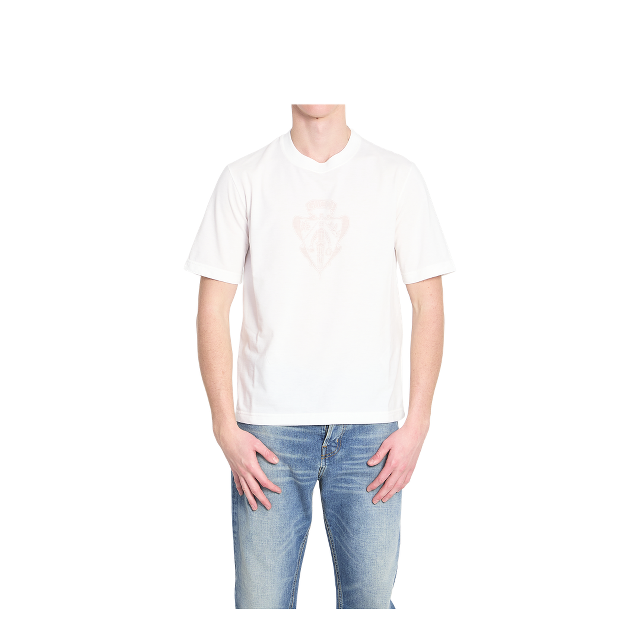 Cotton Jersey T-Shirt with Devoré Detail - Image 1