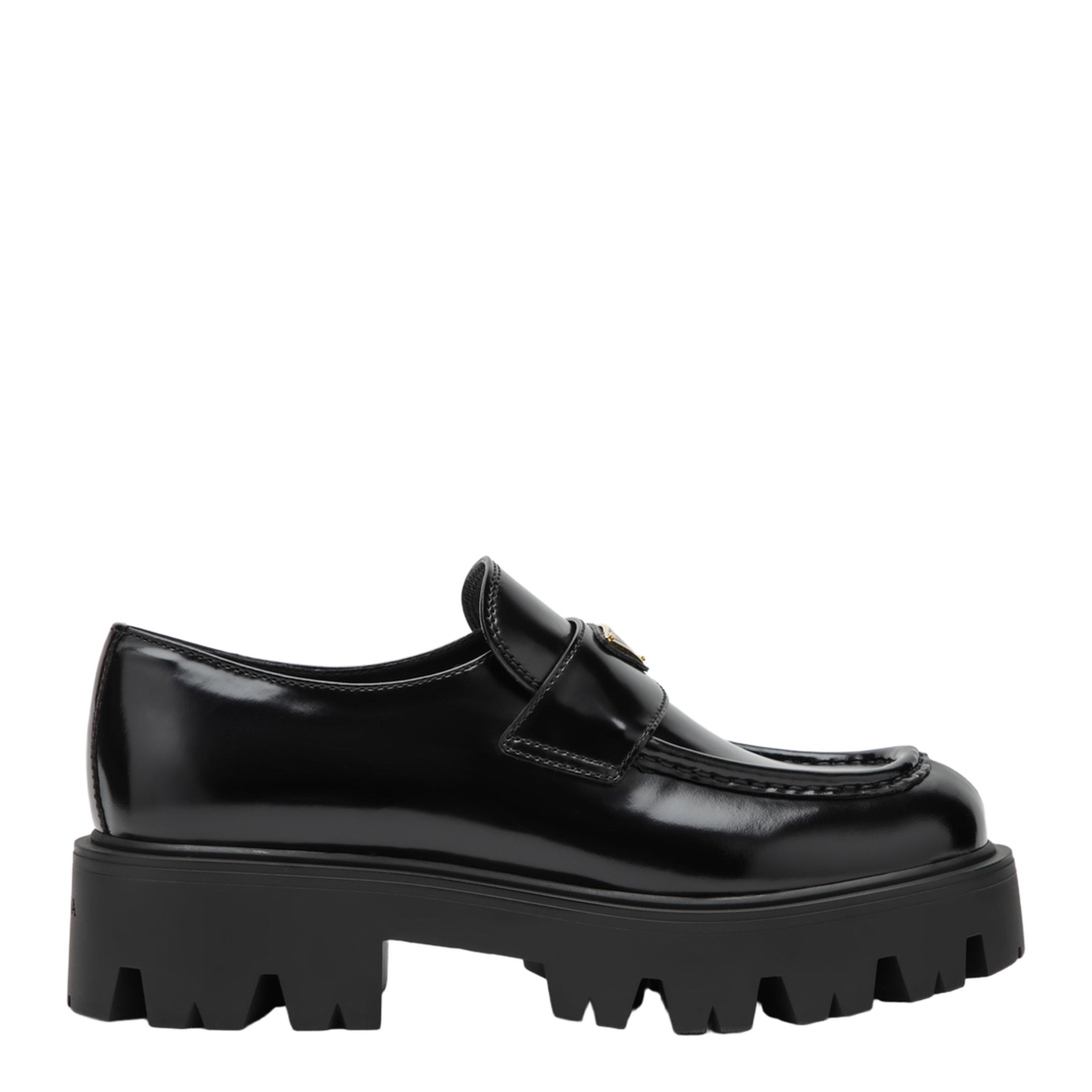 Black Brushed Leather Loafers - Image 1