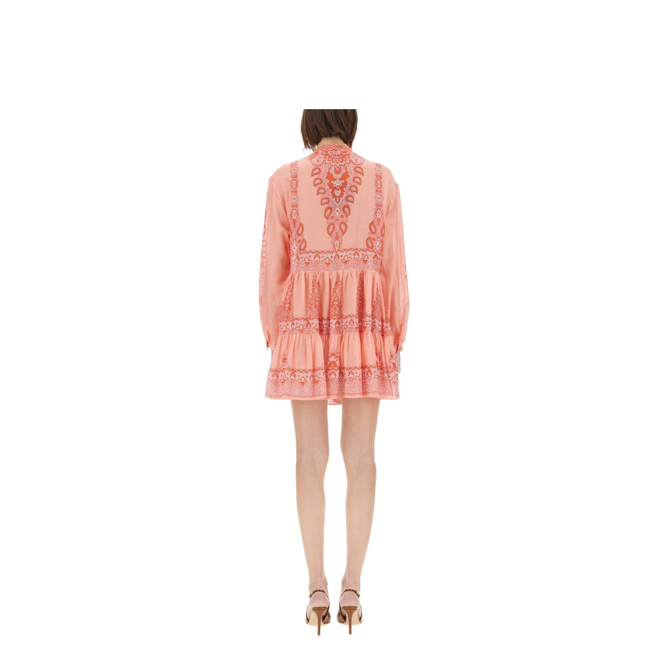 Paisley Print Mini Dress - Image 4
