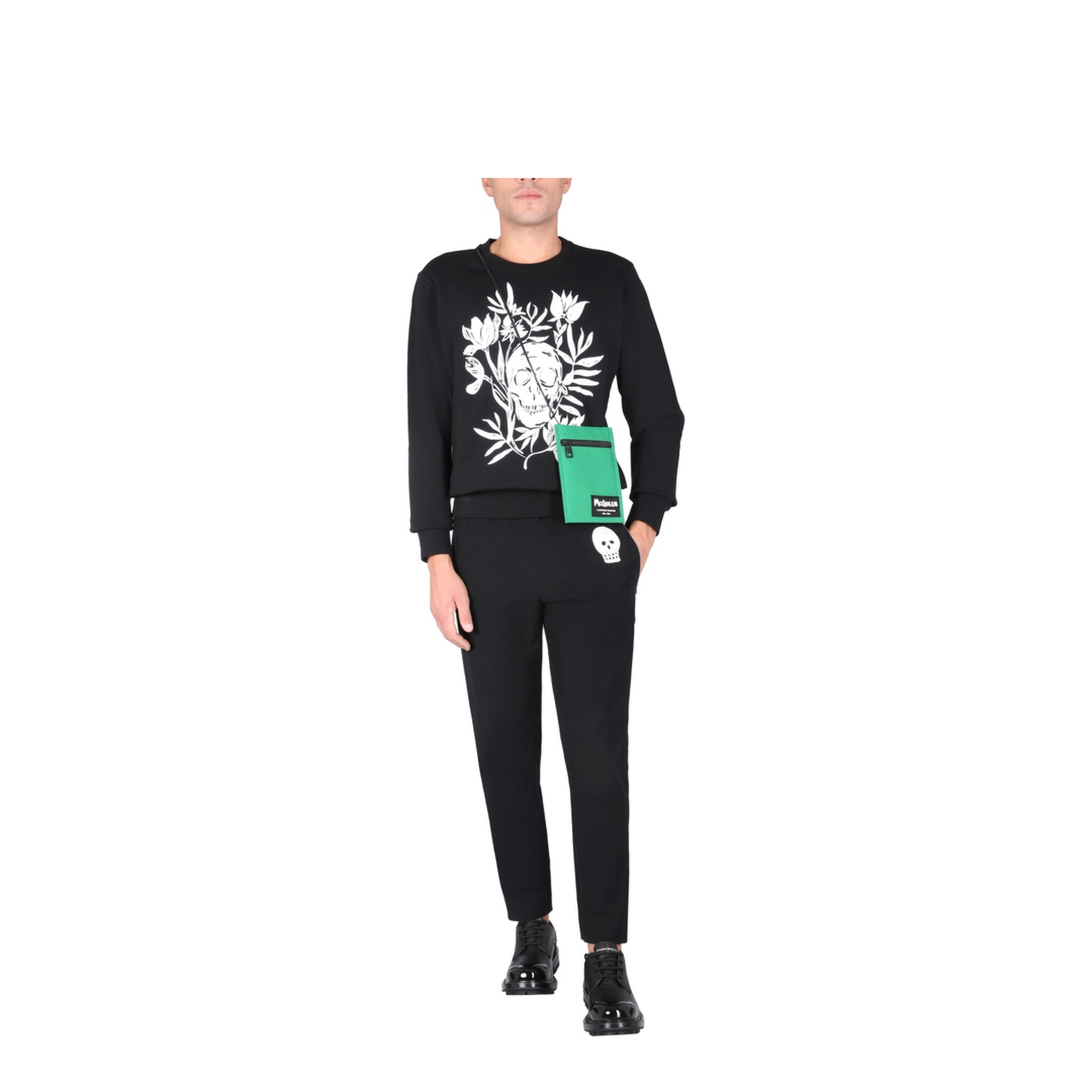 Jogging Pants with Embroidered Skull - Image 2