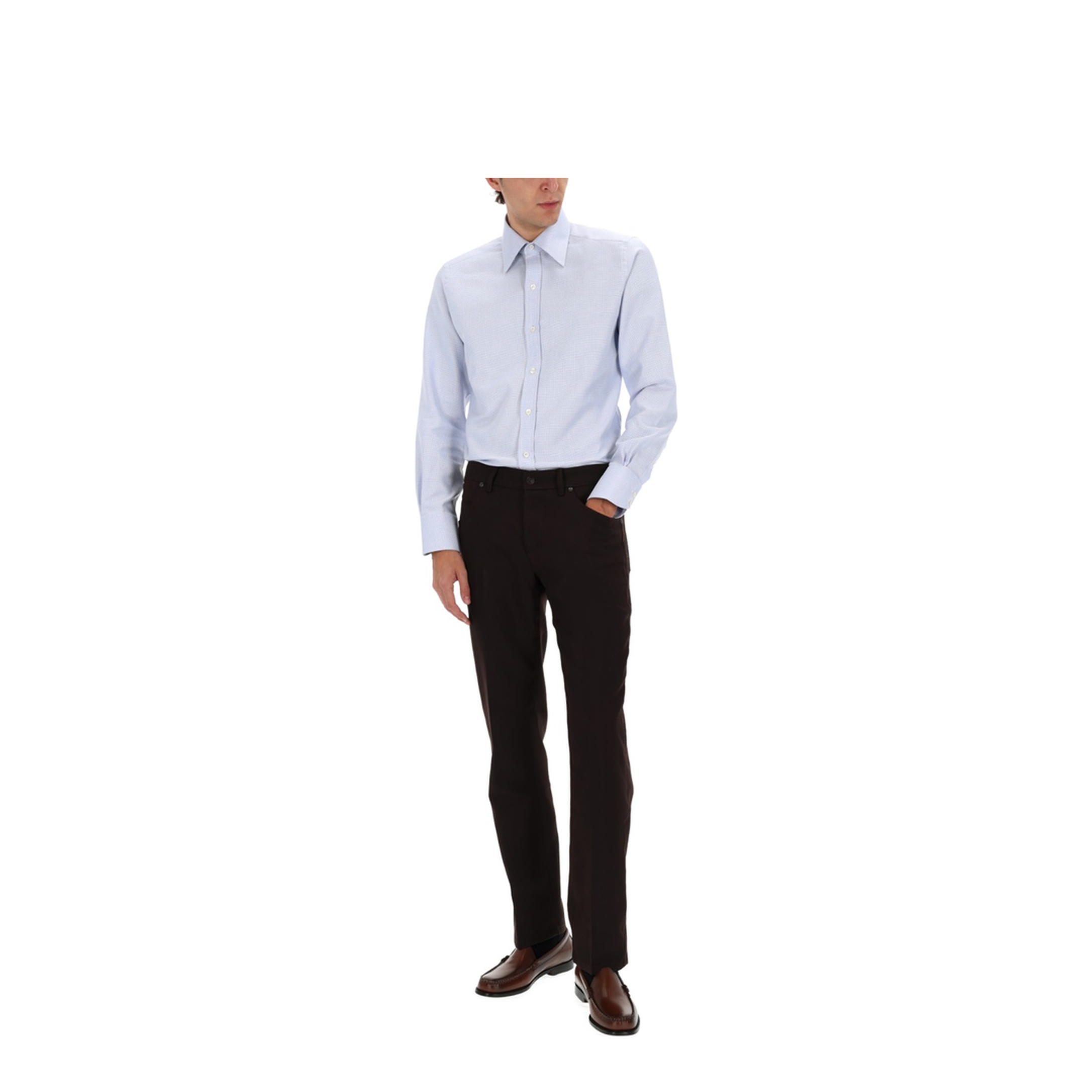 Shirt with Classic Collar - Image 2