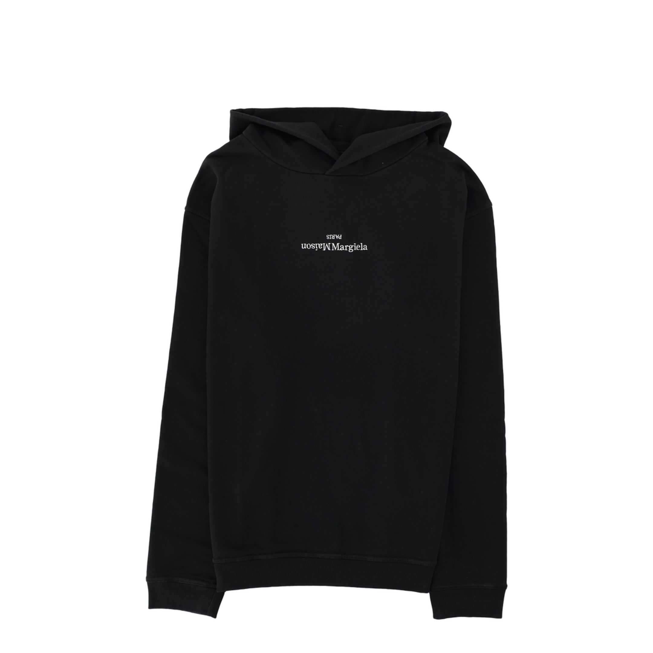 Black Cotton Hooded Sweatshirt - Image 1