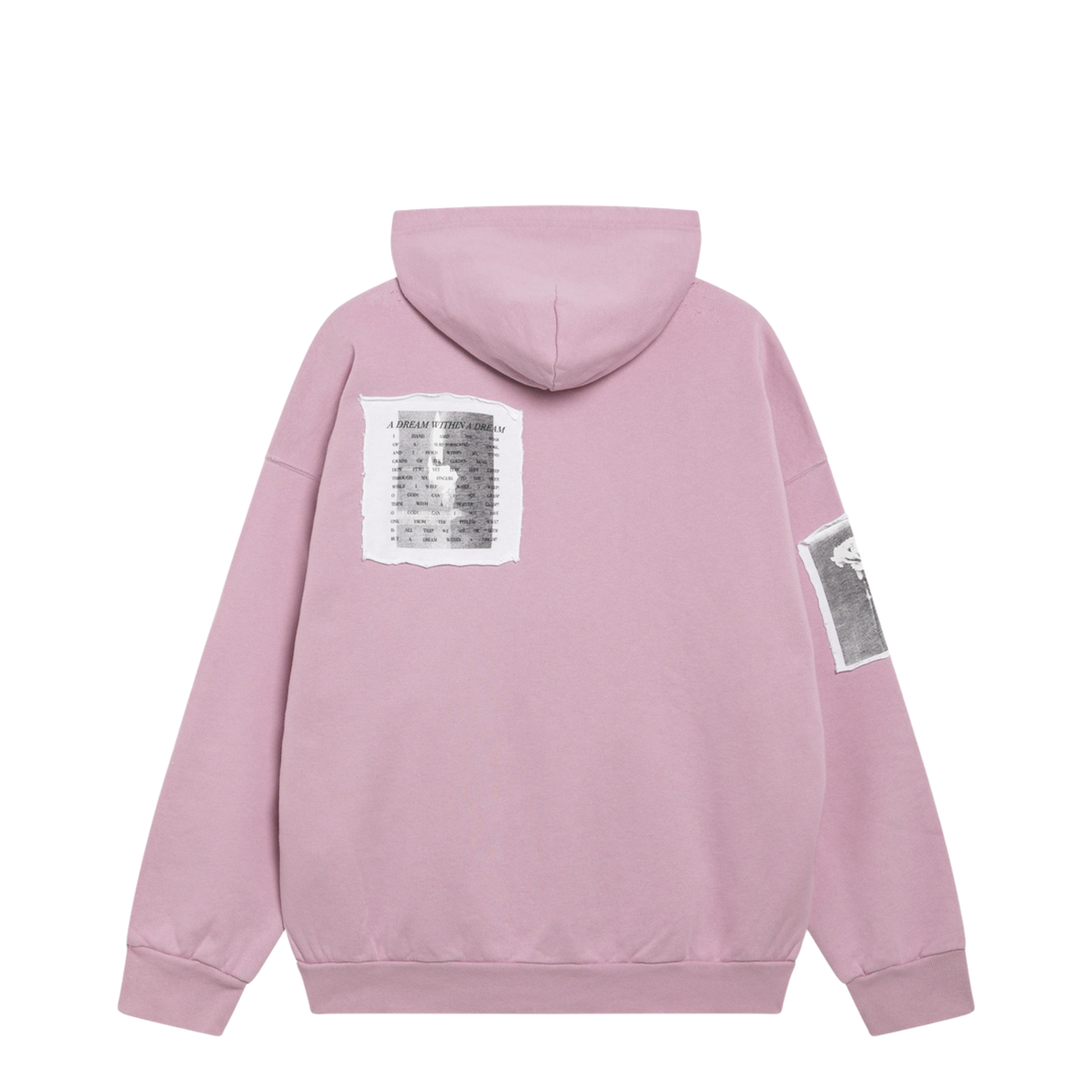 Antique Pink Cotton Jersey Zip-Up Hoodie - Image 2