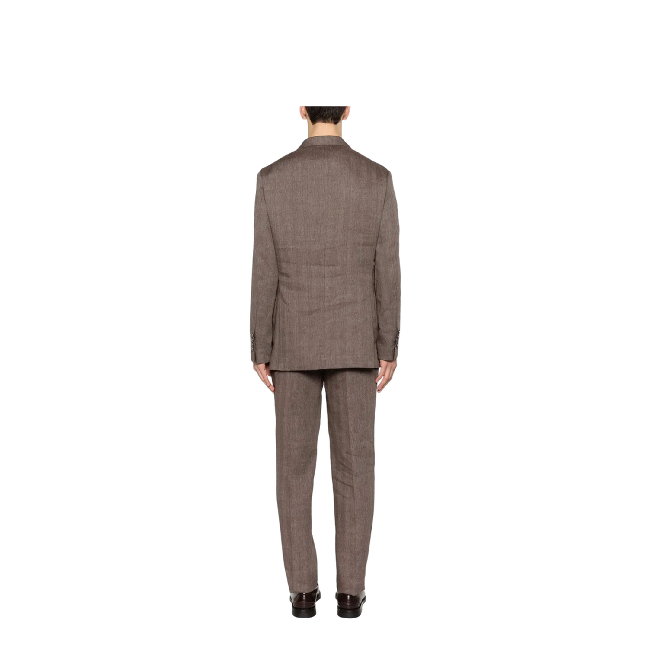 Linen and Virgin Wool Chevron Leisure Suit - Image 3