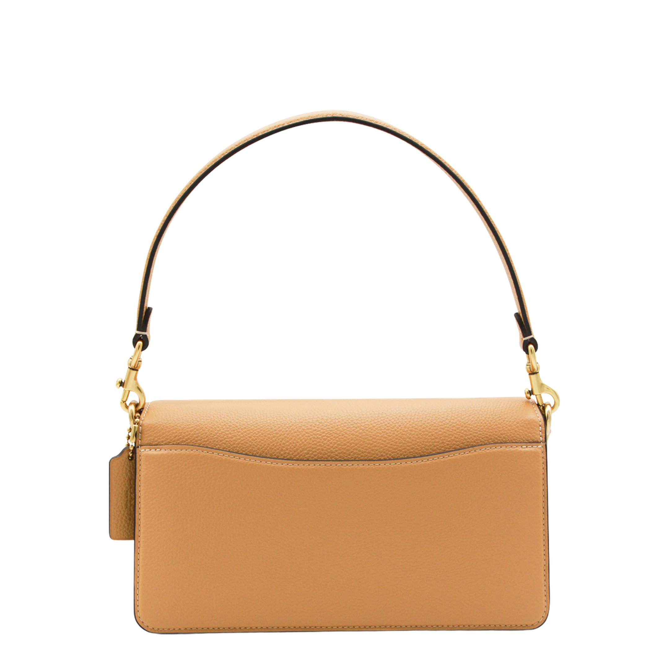 Tabby 26 Polished Pebble Leather Shoulder Bag - Brass/Biscuit - Image 3