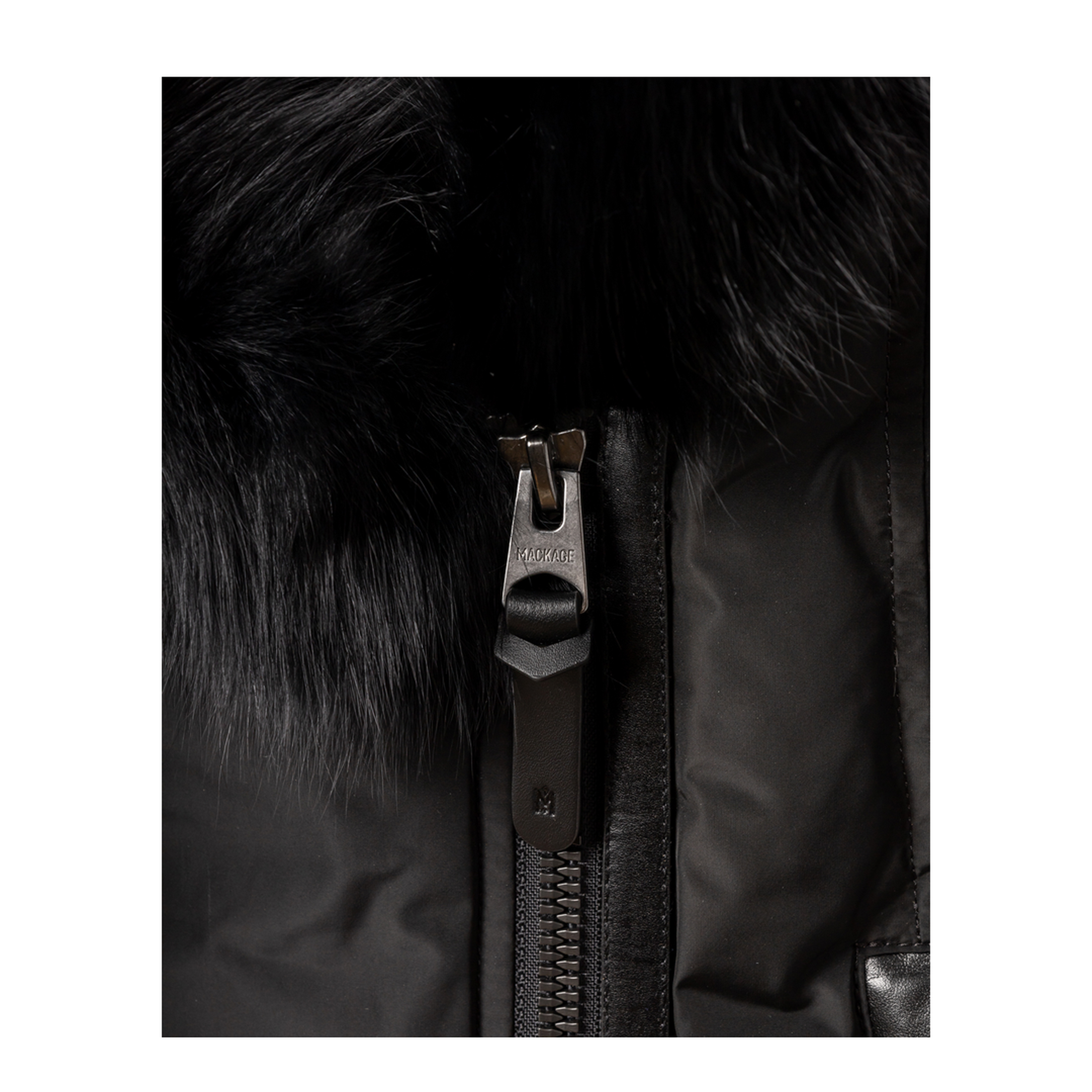 Black Polyester Down Jacket - Image 4