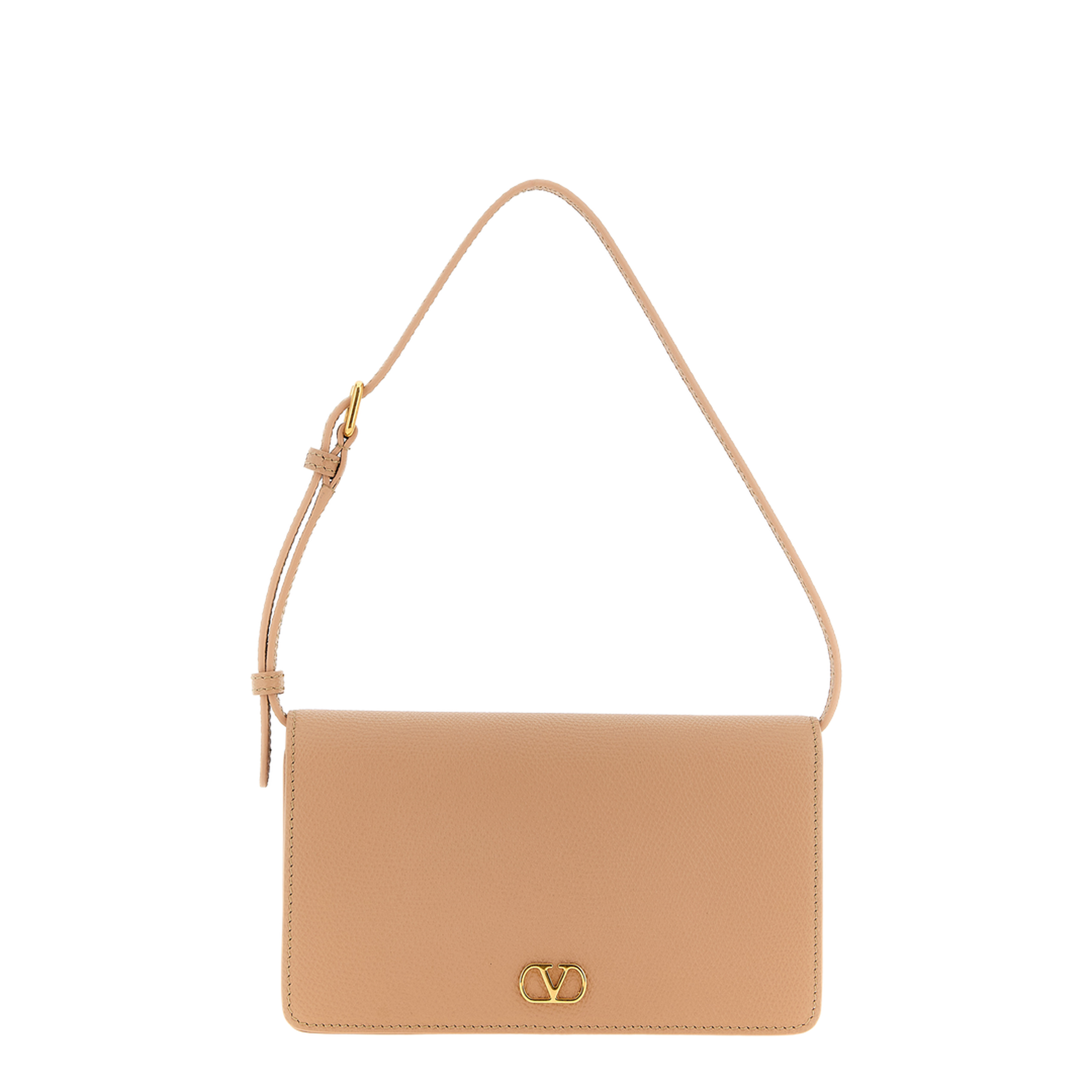 VLogo Signature Mini Calfskin Shoulder Bag - Pink - Image 1