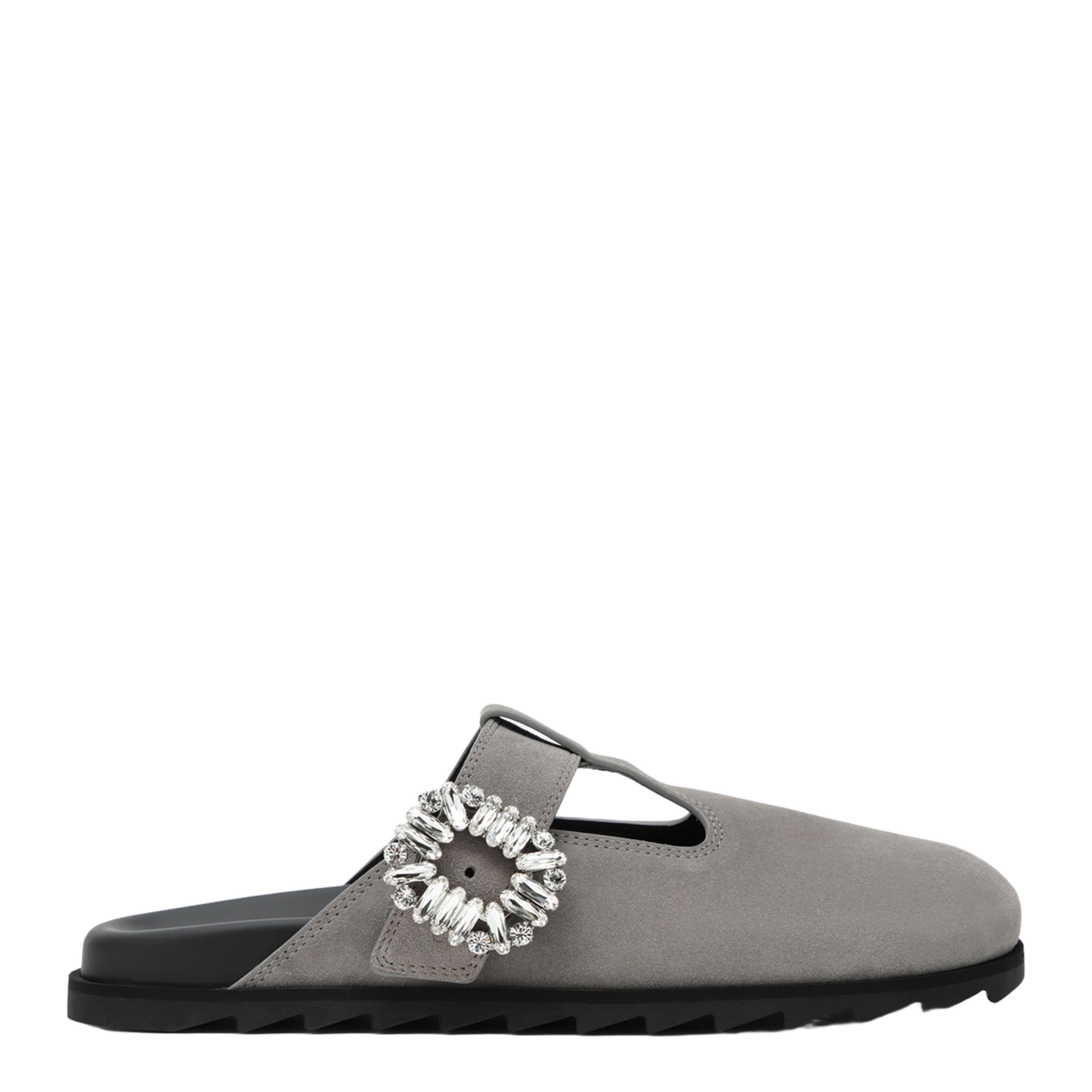 Slidy Viv Mules in Suede Clay-Coloured - Image 1