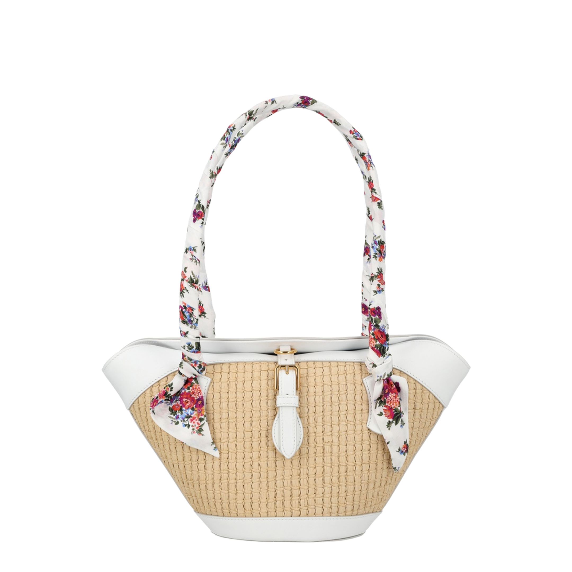 Capri Coffa Bag in Raffia Multicolor - Image 1