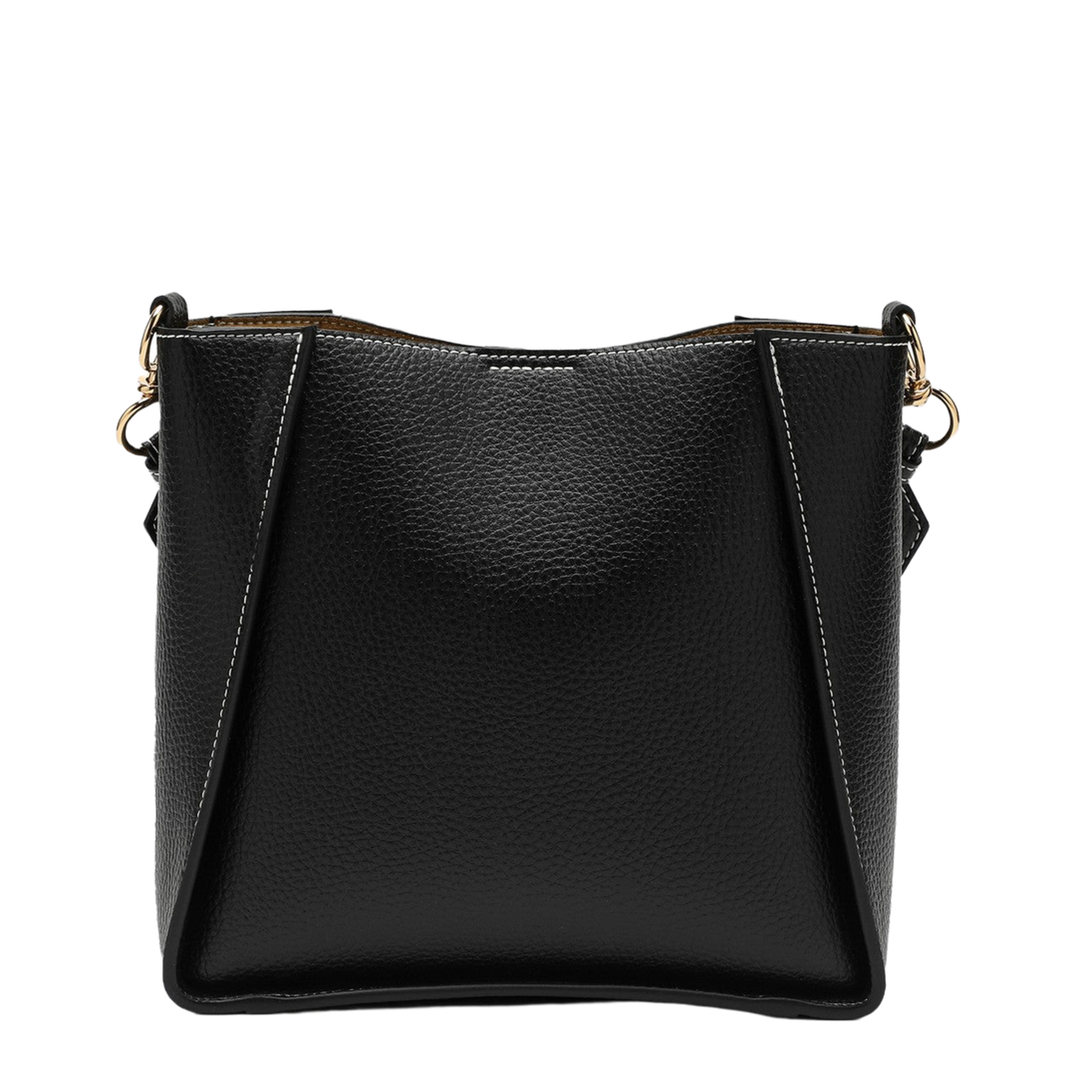 Eco Leather Shoulder Bag - Black - Image 2