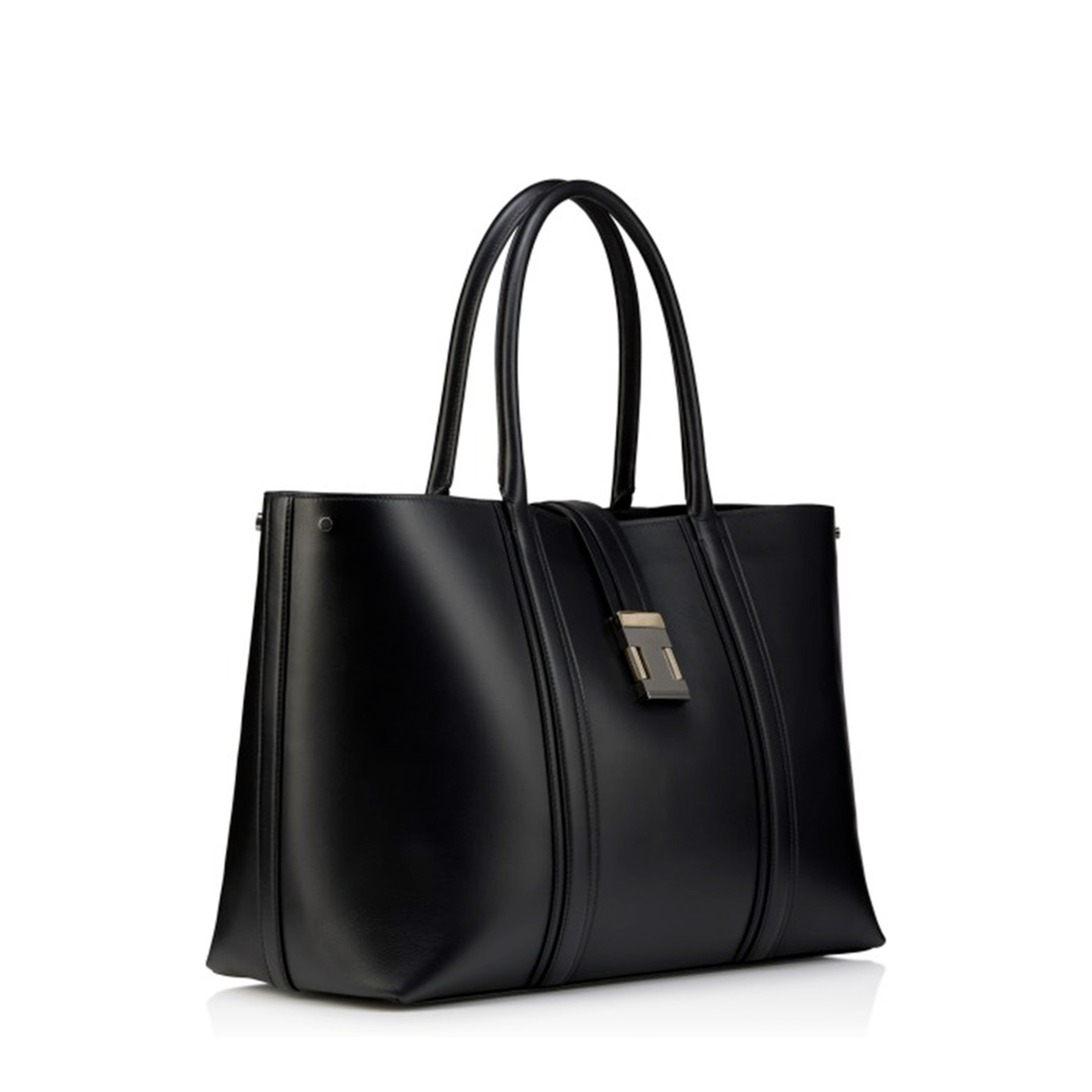 Nox Calf Leather Tote Bag - Black - Image 1