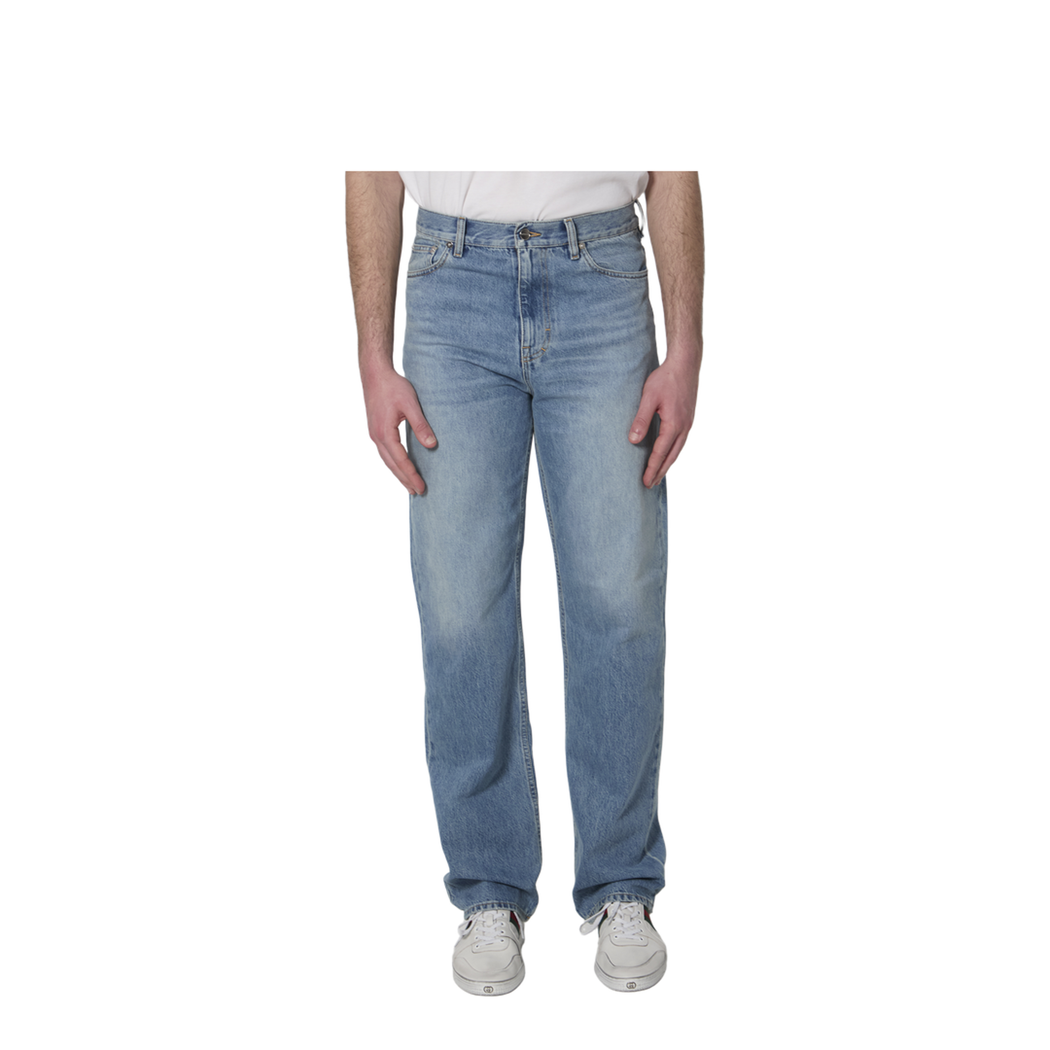 Cotton Denim Pants - Image 1