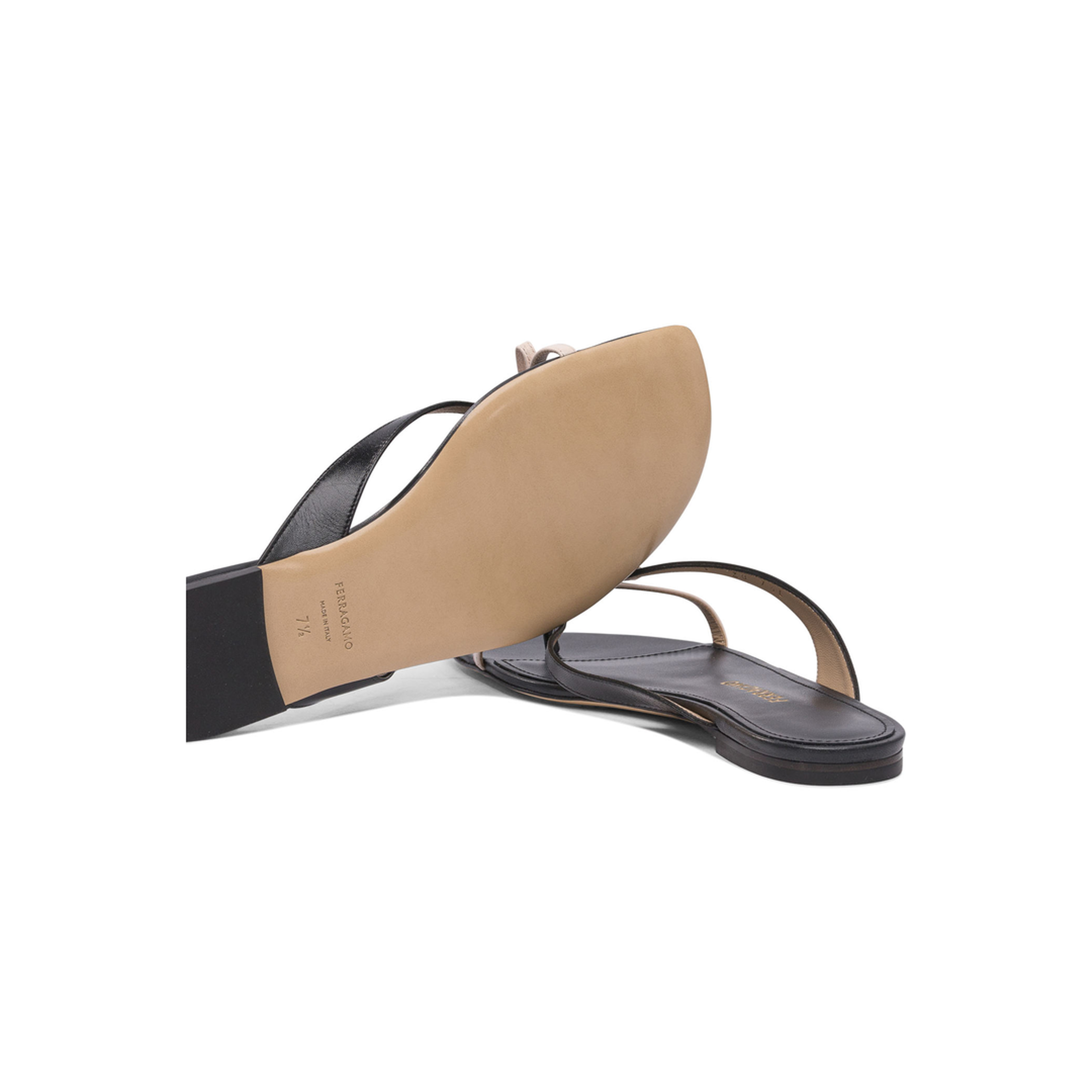 Leather Sandals In Black - Image 5