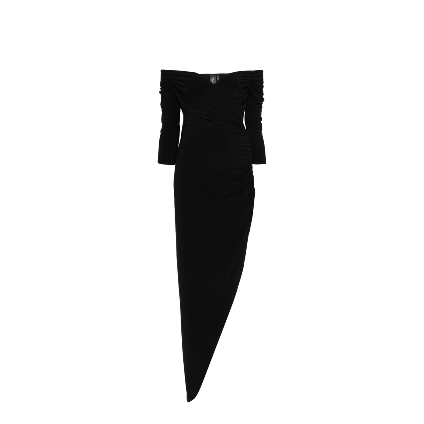 Off Shoulder Side Drape Gown - Image 1