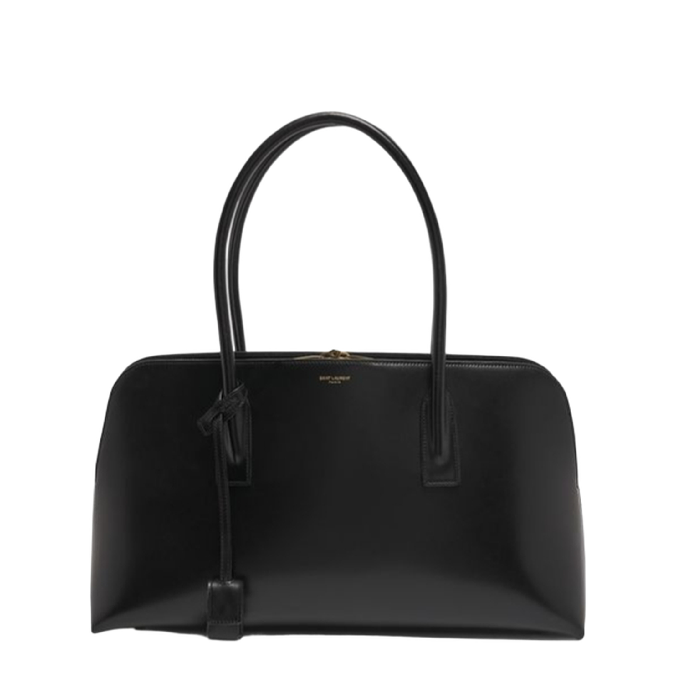 Sac De Jour Large Leather Bowling Bag - Black - Image 1