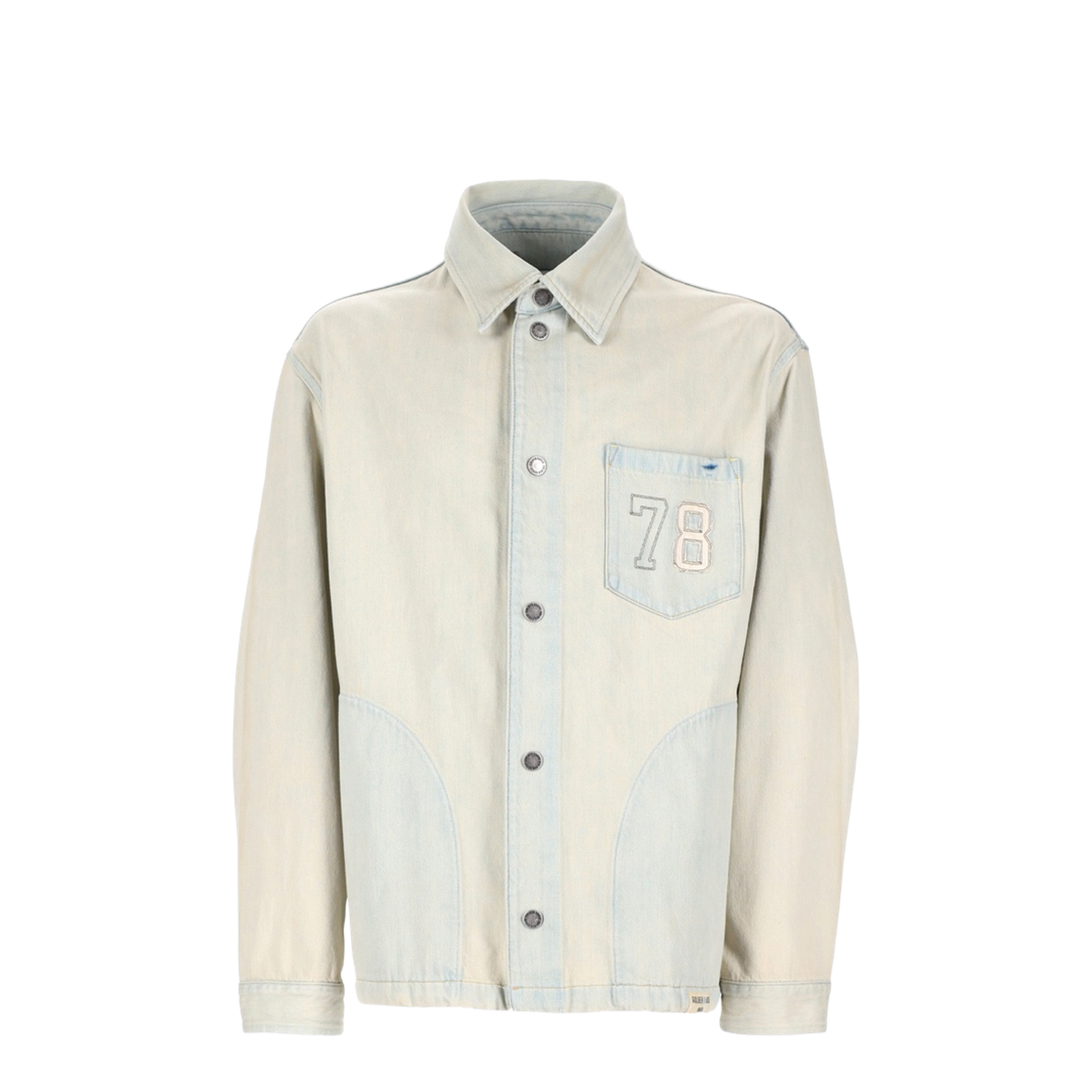 Denim Jacket With Embroidered Pocket - Image 1
