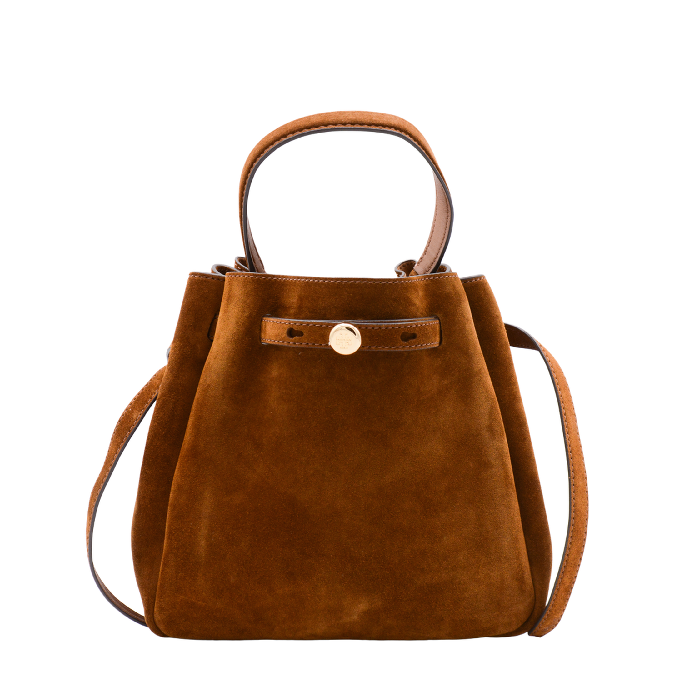 Romy Suede Bucket Bag - Caramel - Image 2
