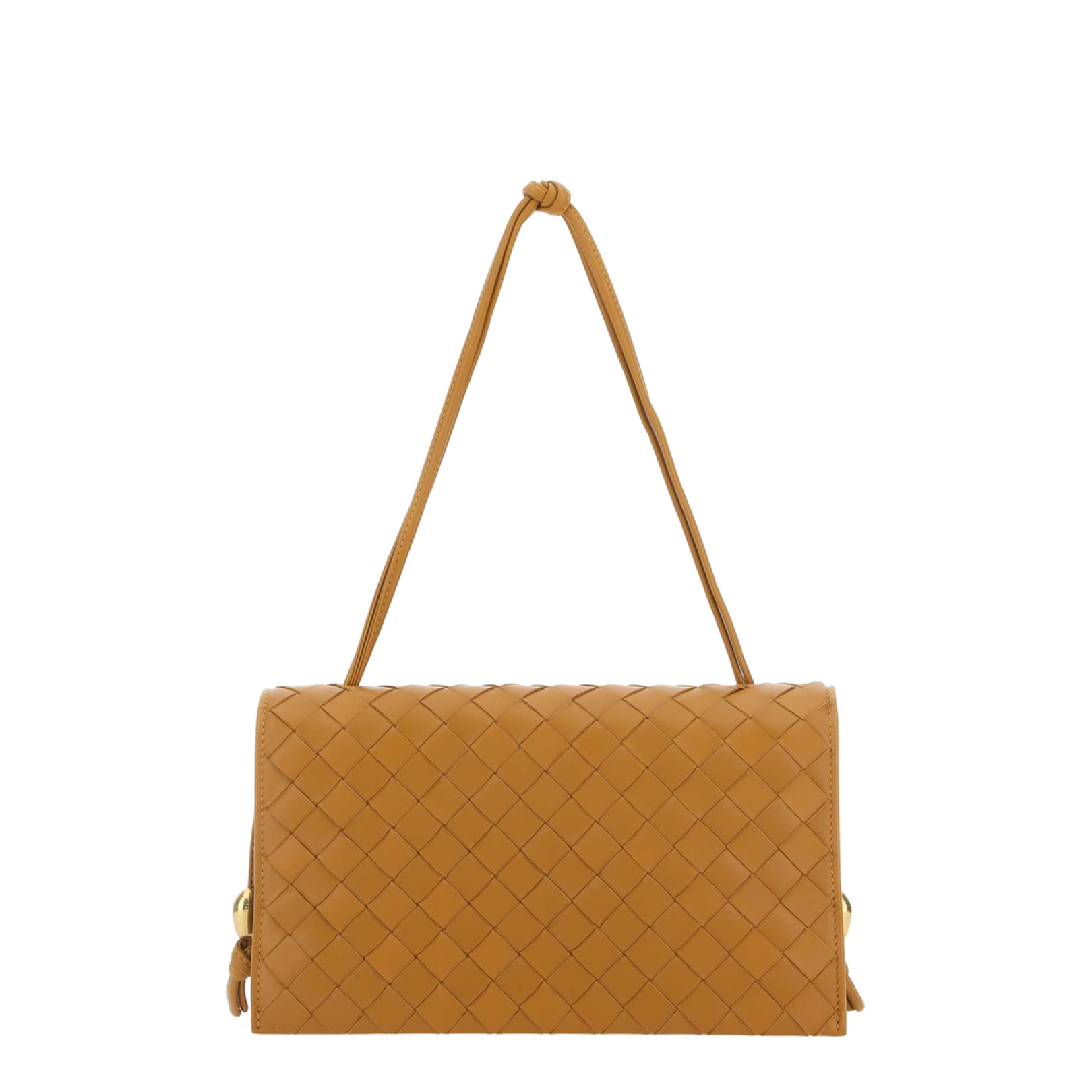Intrecciato Leather Shoulder Bags - Gold - Image 1