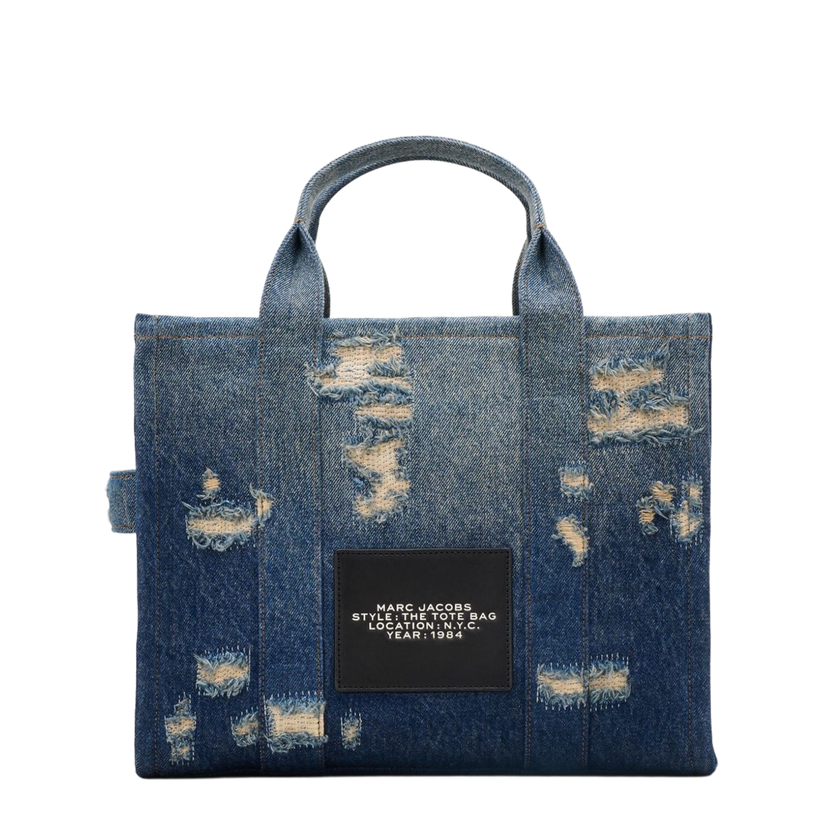 Denim Medium Rip And Repair Tote Bag - Image 4