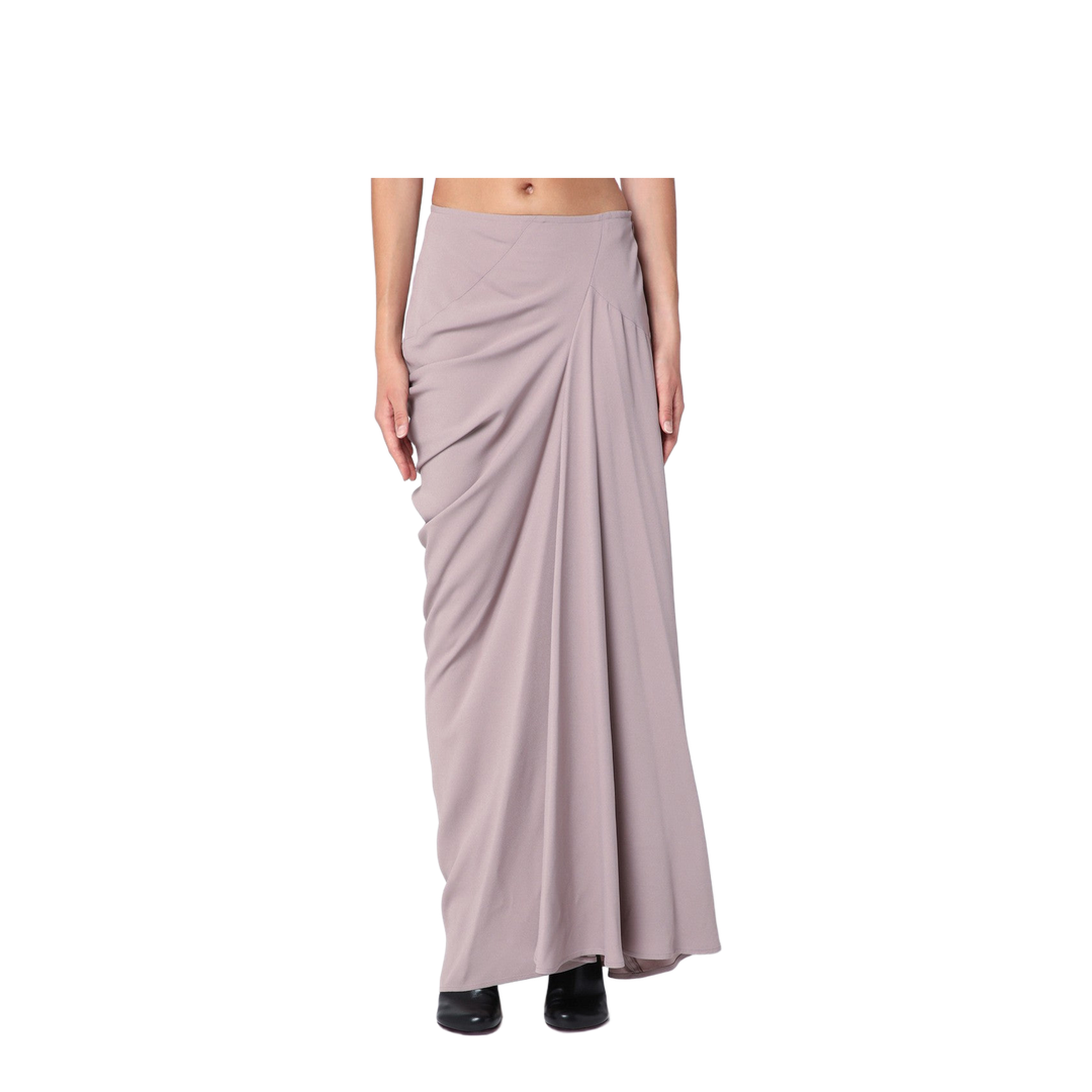 Pink Long Draped Skirt - Image 1