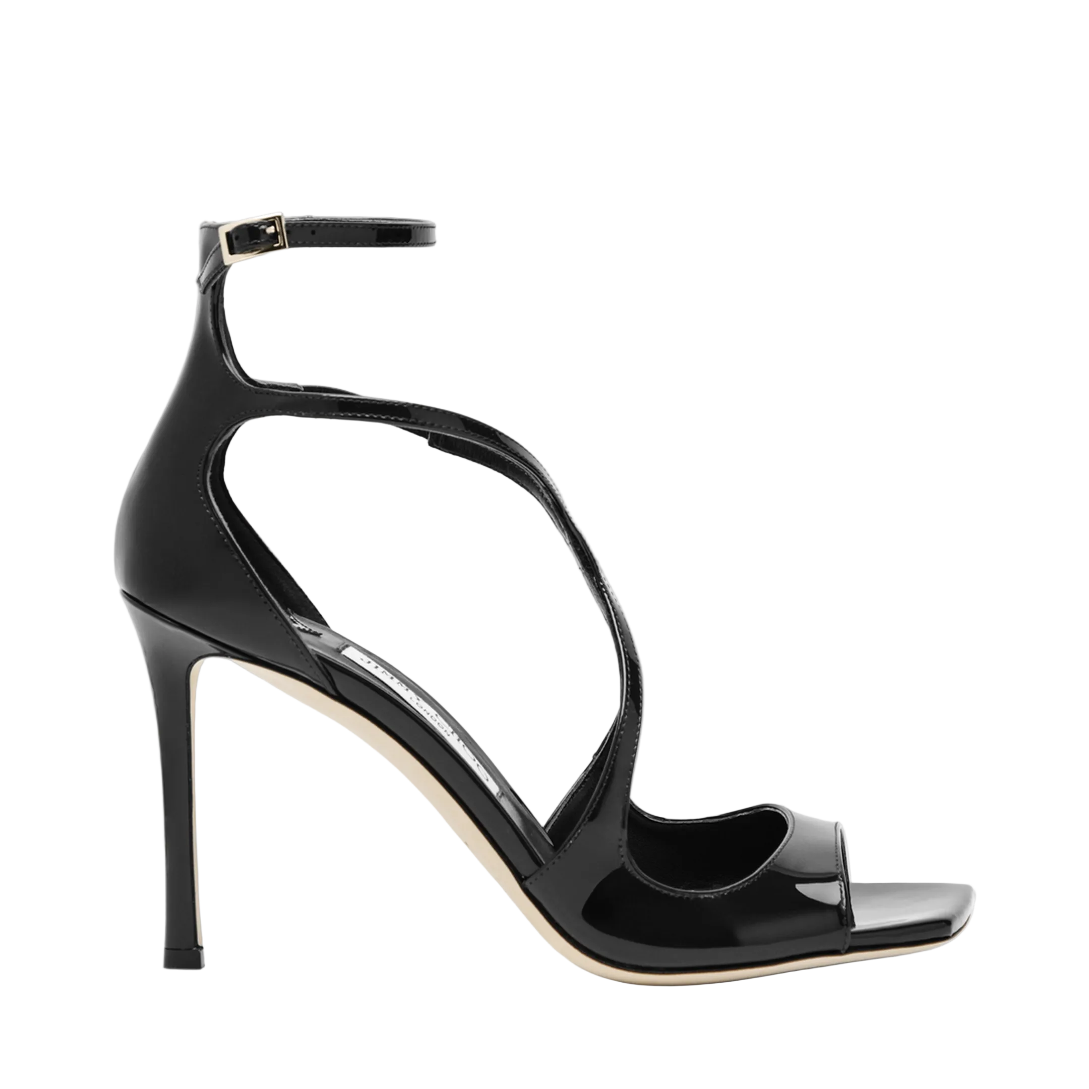 Azia sandals in black patent leather - Image 1