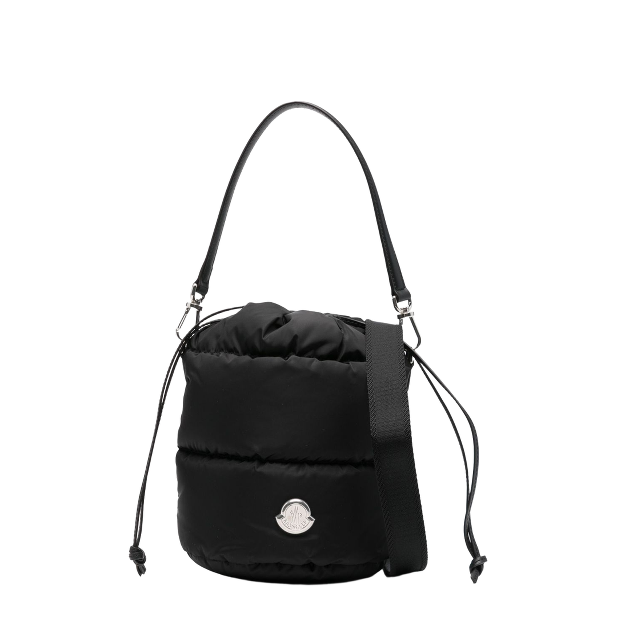 Caradoc Quilted Nylon Bucket Bag - Black - Image 1