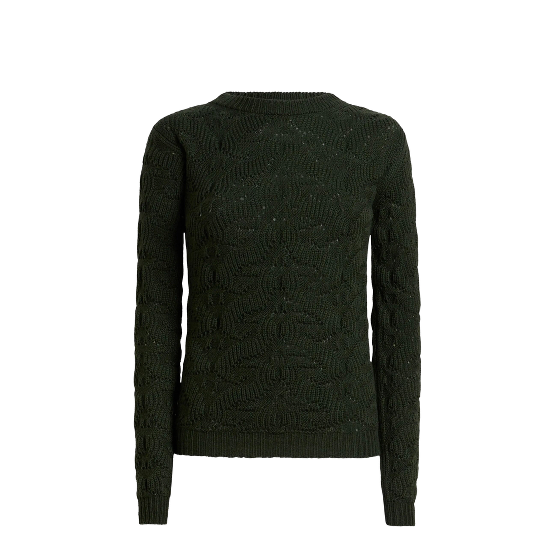 Wool-Blend Sweater with Paisley Detailing - Image 1