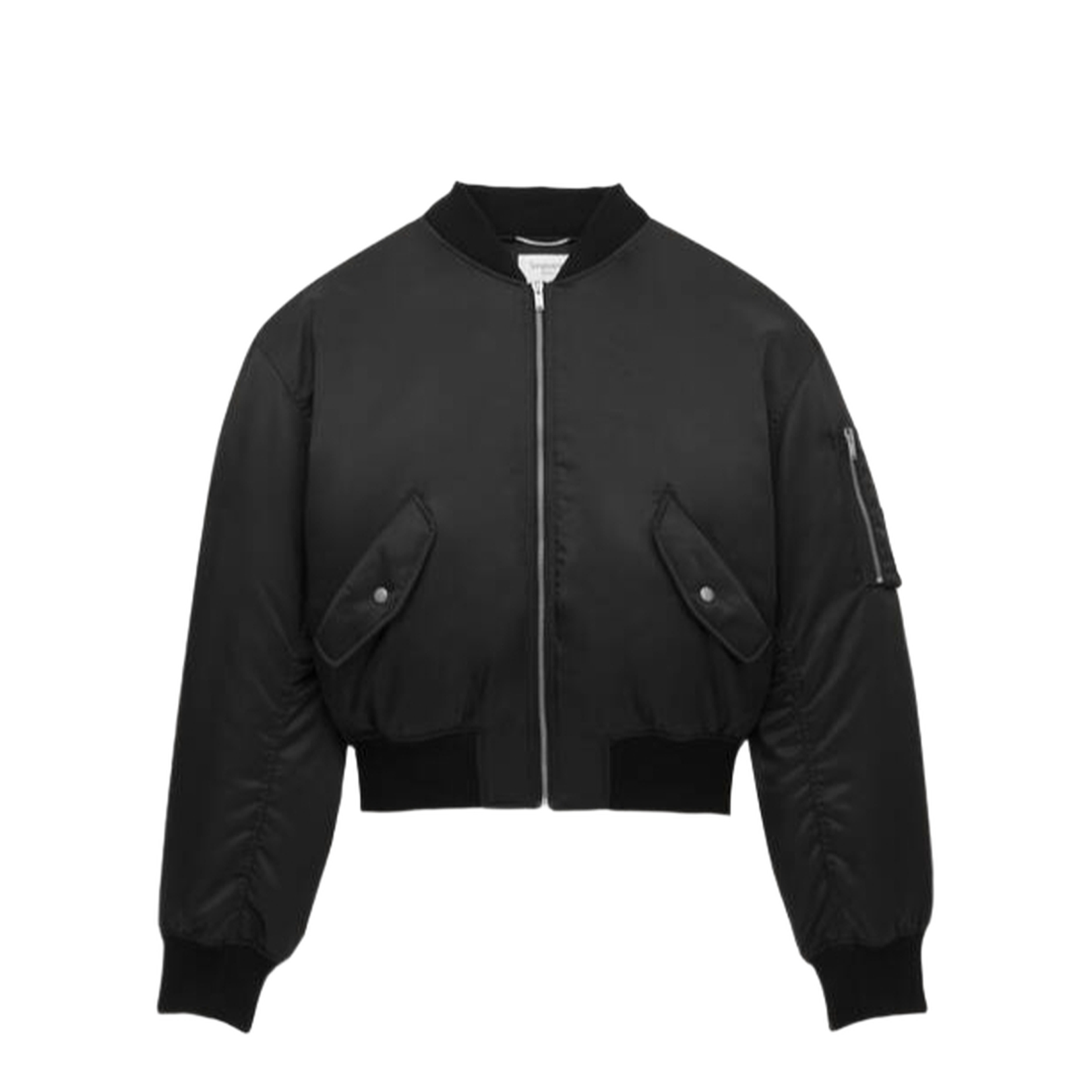 Bomber Jacket in Water-Repellent Nylon Serge - Image 1