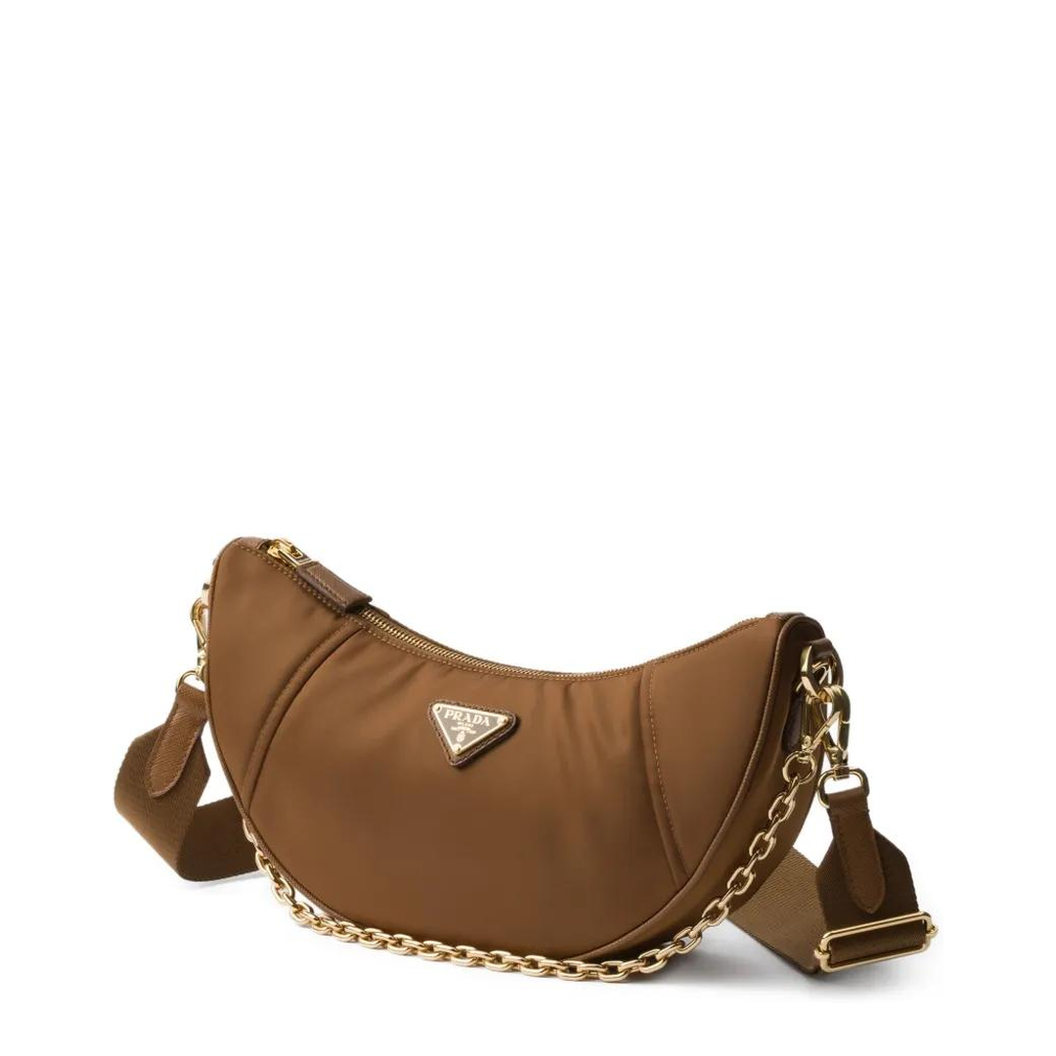 Demi-lune Re-Nylon Shoulder Bag - Brandy - Image 4